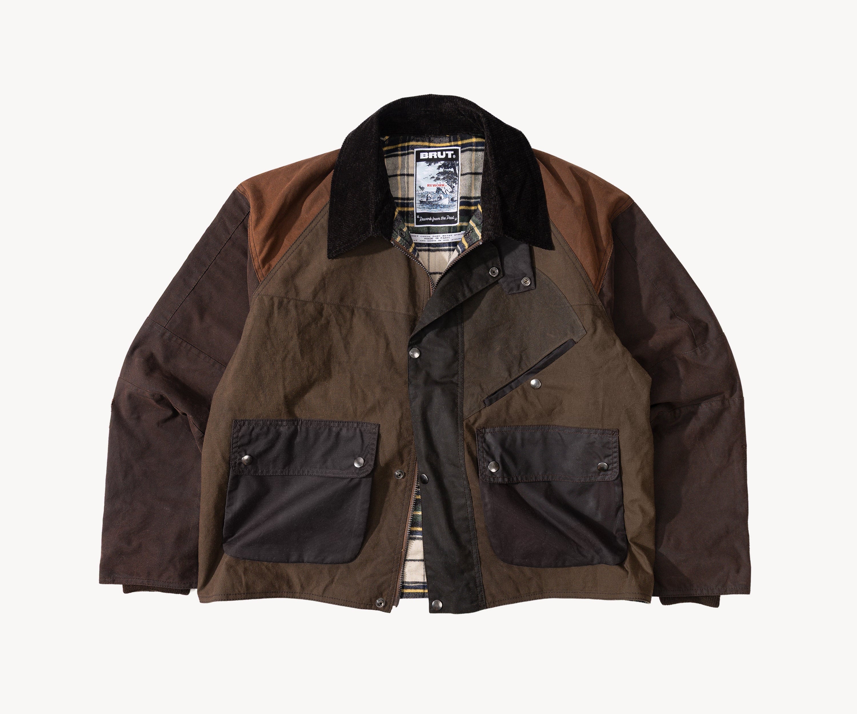 REWORK® KEEPER WAX JACKET - N° 041 Coats & Jackets LARGE / BROWN - BRUT Clothing US