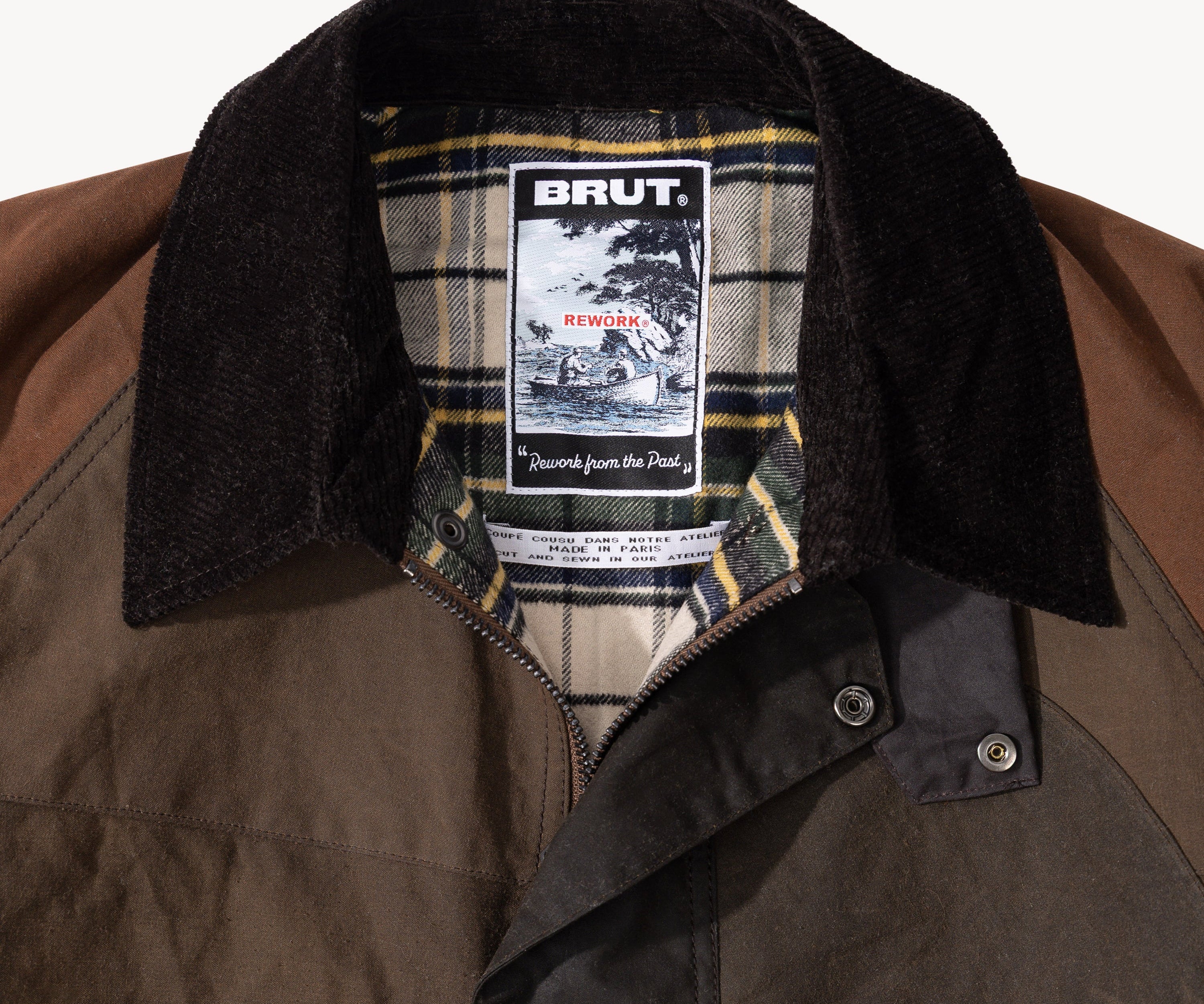 REWORK® KEEPER WAX JACKET - N° 041 Coats & Jackets LARGE / BROWN - BRUT Clothing US