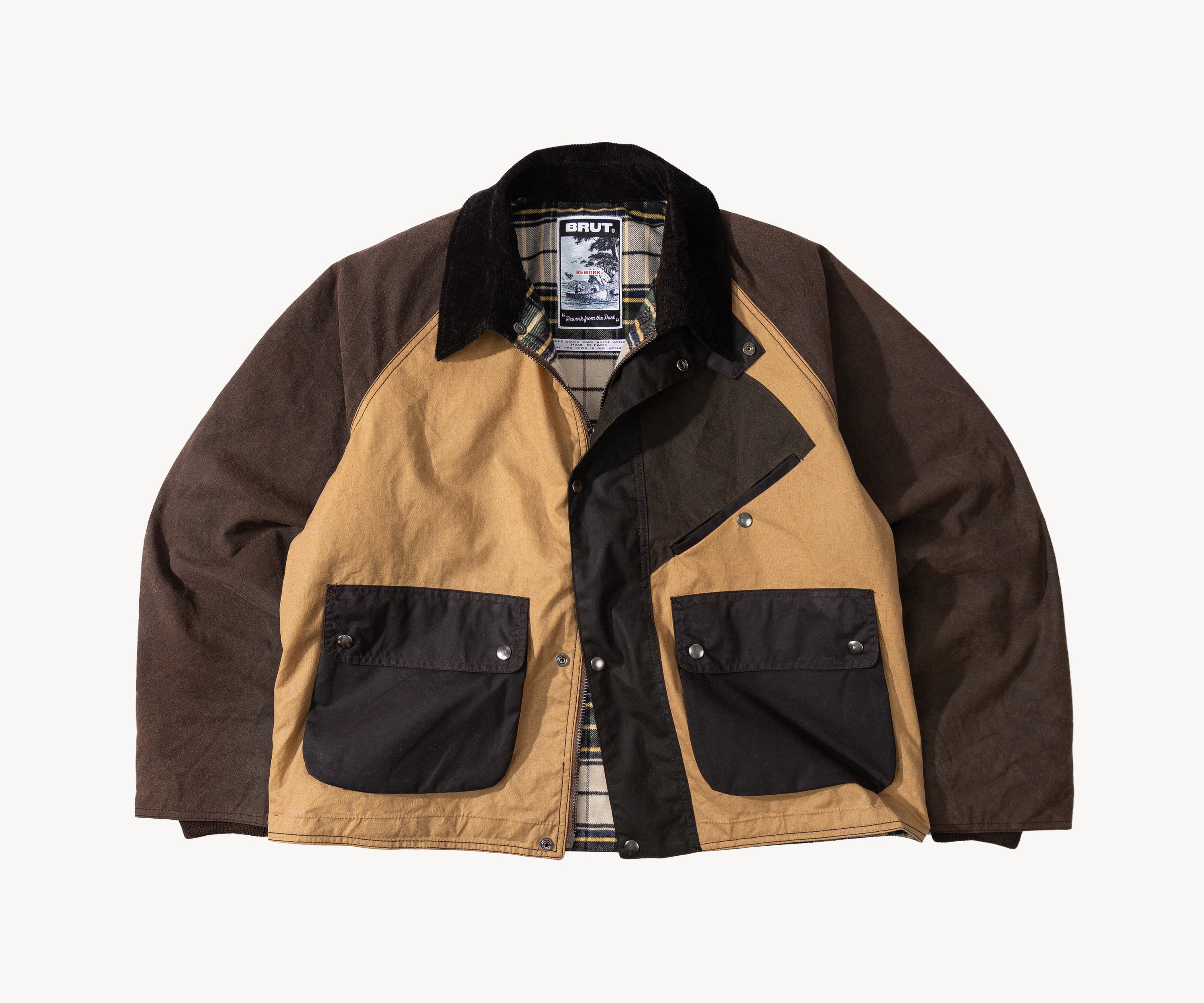 REWORK® KEEPER WAX JACKET - N° 042 Coats & Jackets LARGE / BROWN - BRUT Clothing US