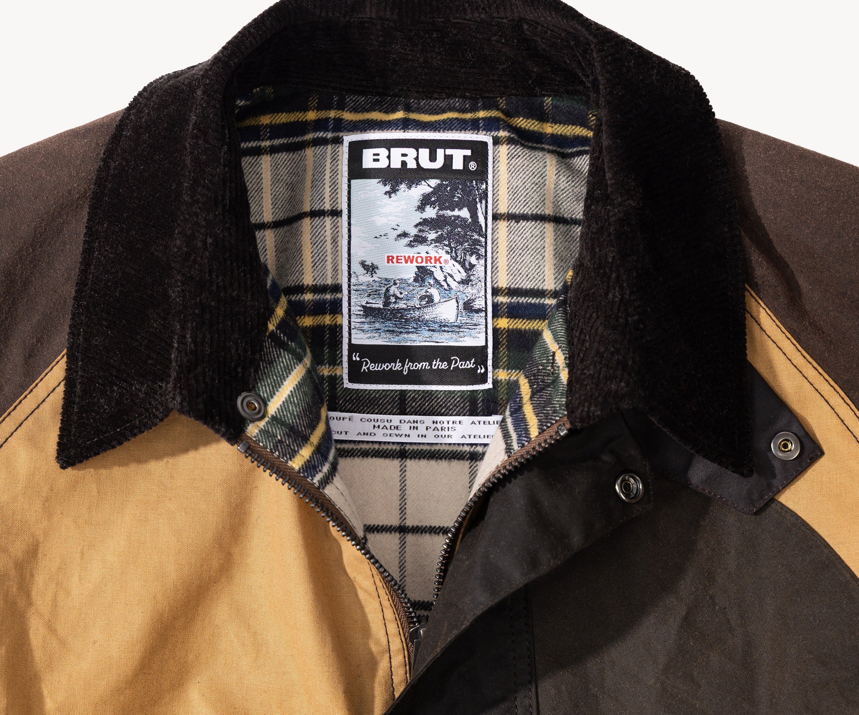 REWORK® KEEPER WAX JACKET - N° 042 Coats & Jackets LARGE / BROWN - BRUT Clothing US