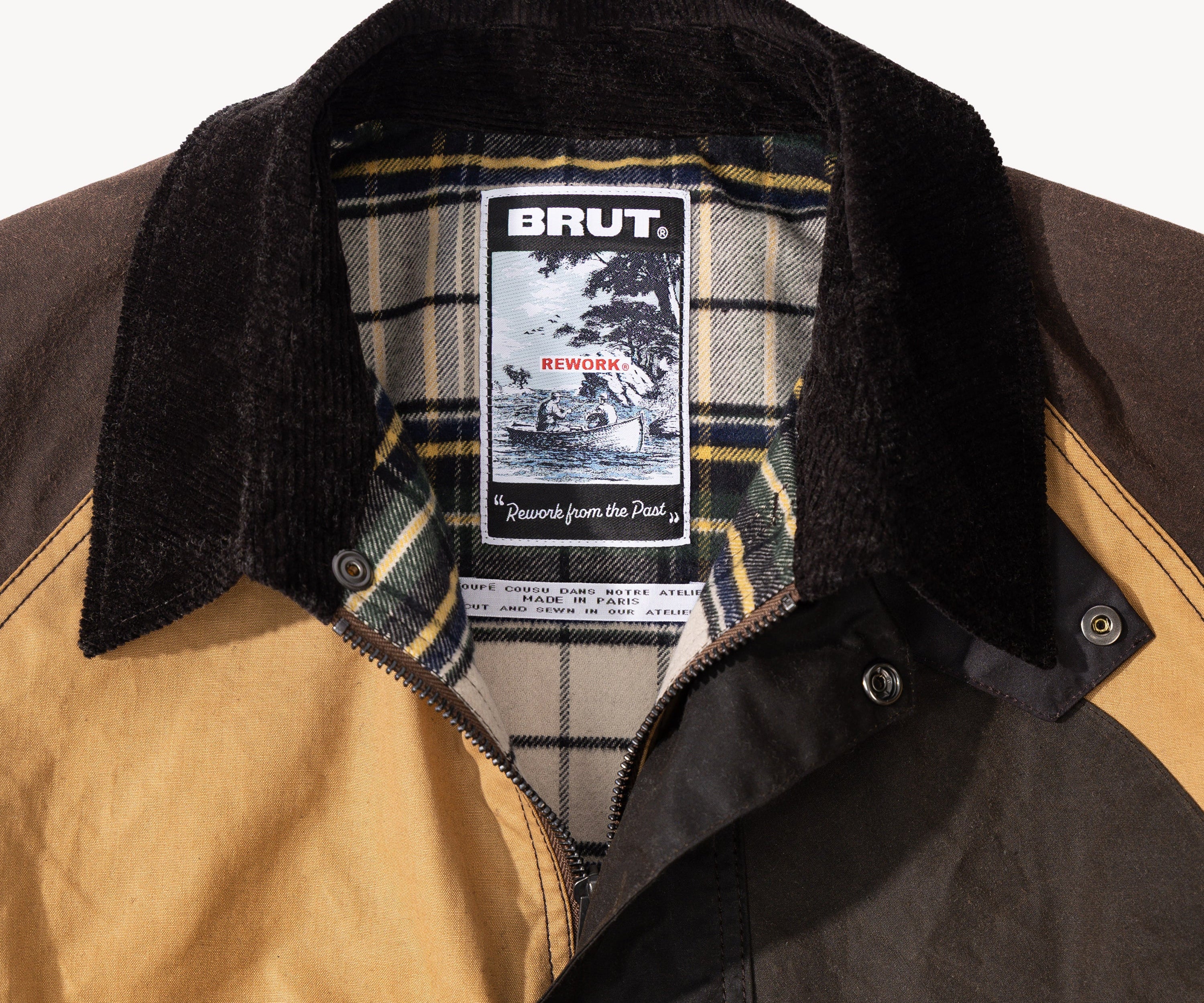 REWORK® KEEPER WAX JACKET - N° 042 Coats & Jackets LARGE / BROWN - BRUT Clothing US