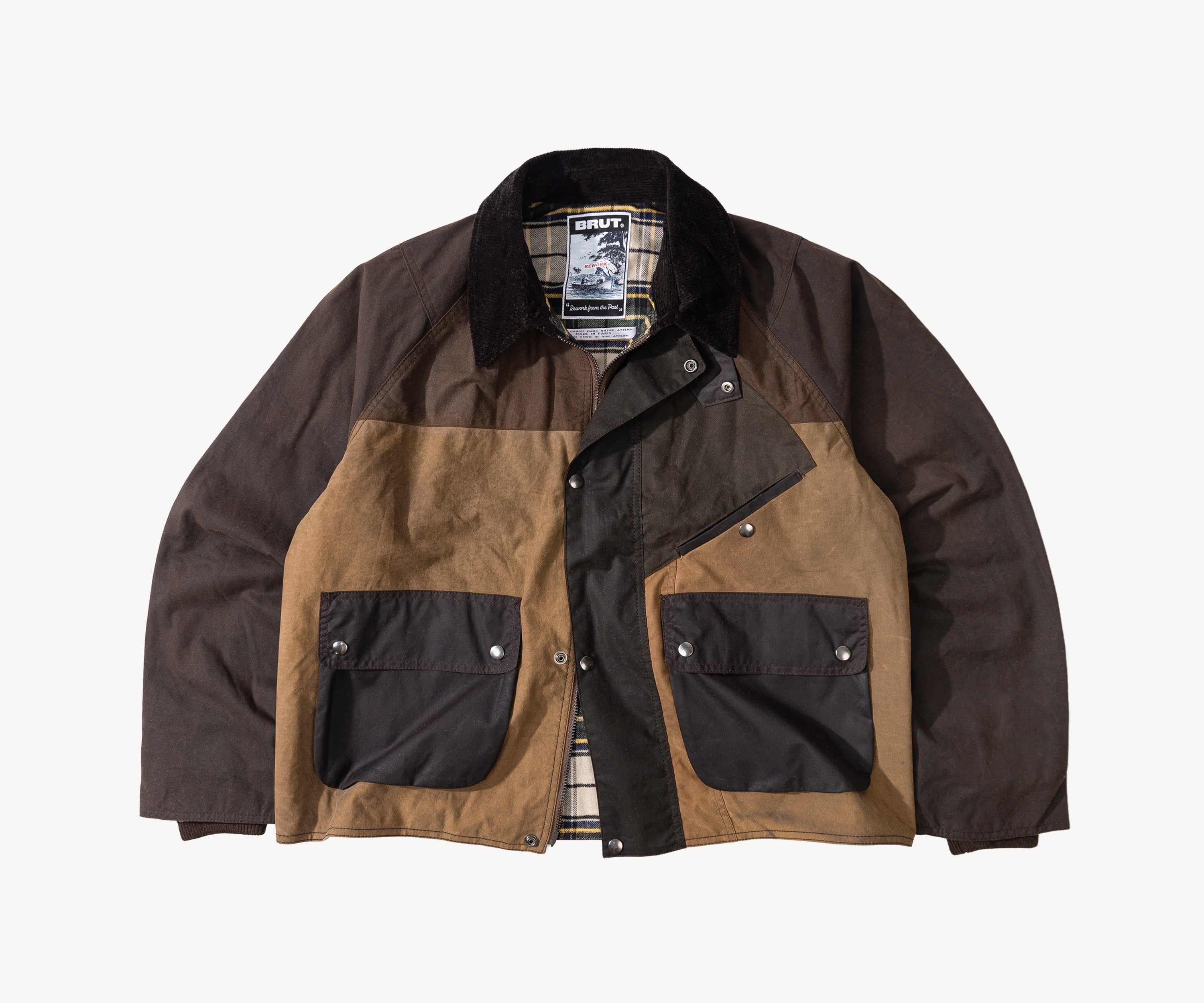REWORK® KEEPER WAX JACKET - N° 043 Coats & Jackets LARGE / BROWN - BRUT Clothing US