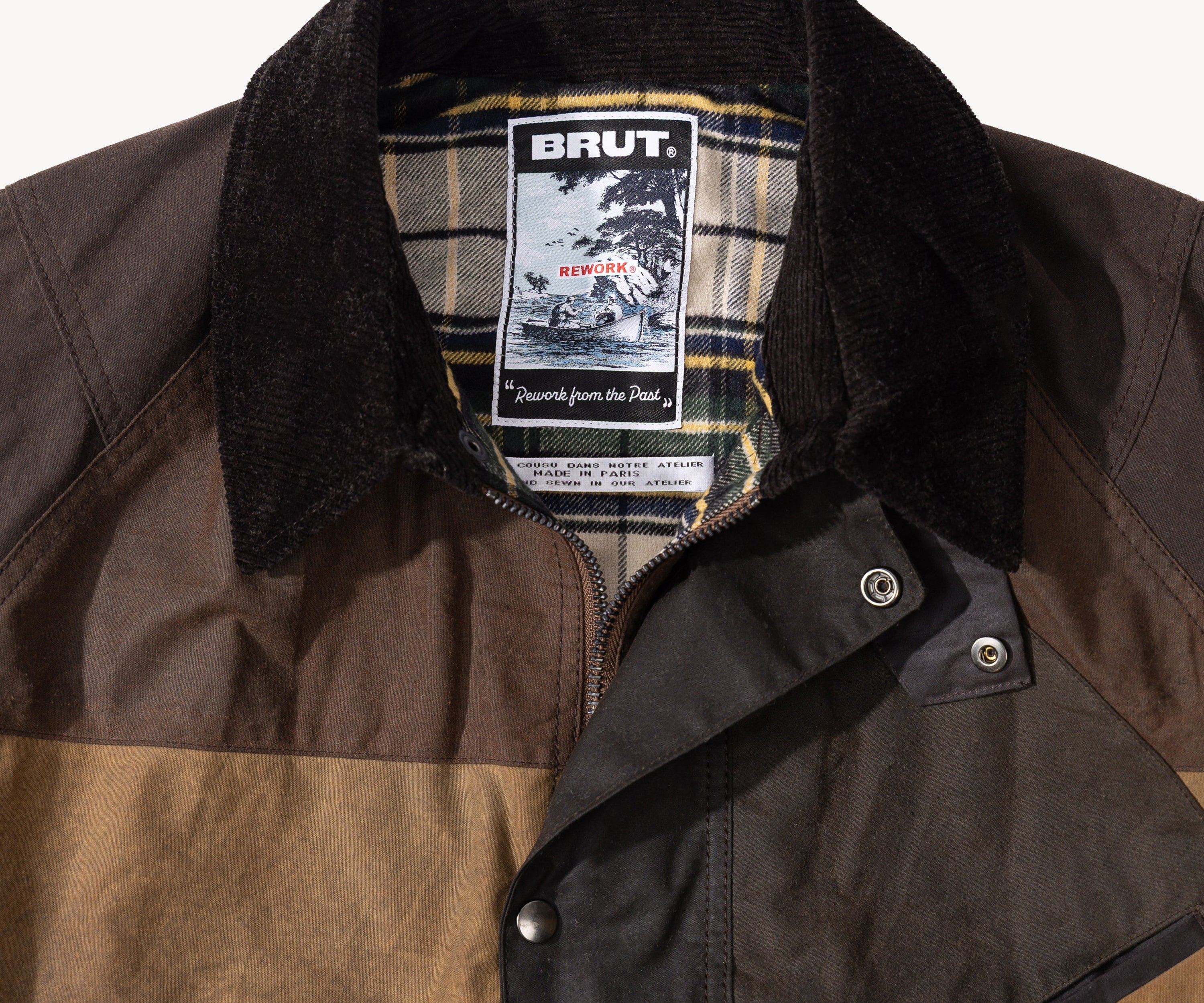 REWORK® KEEPER WAX JACKET - N° 043 Coats & Jackets LARGE / BROWN - BRUT Clothing US
