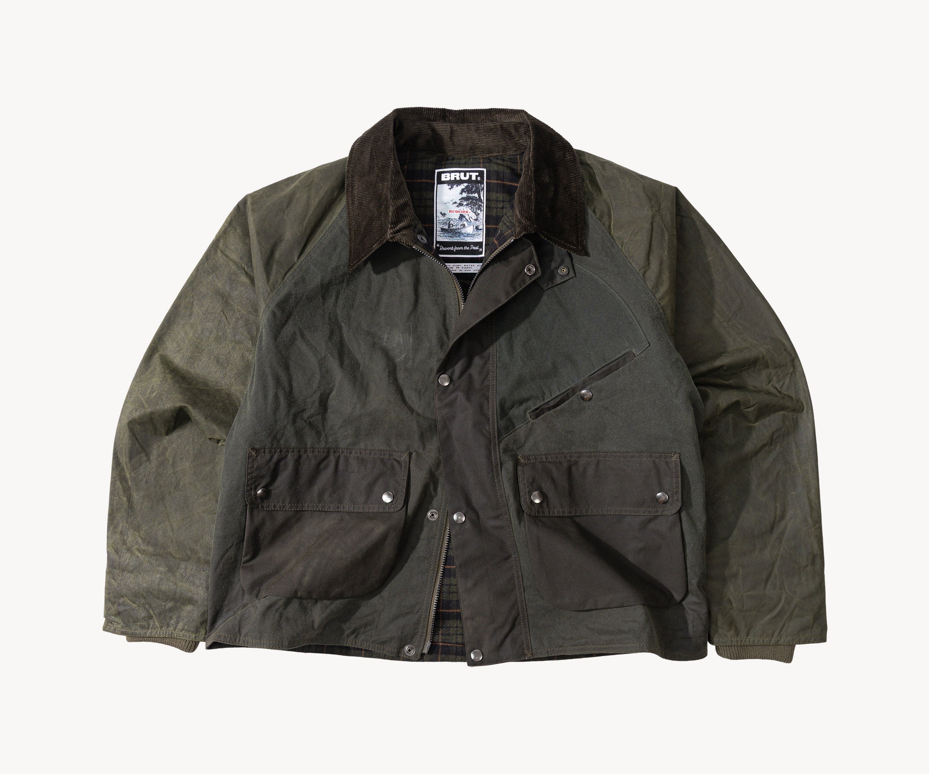 REWORK® KEEPER WAX JACKET - N° 046 Coats & Jackets LARGE / GREEN - BRUT Clothing US
