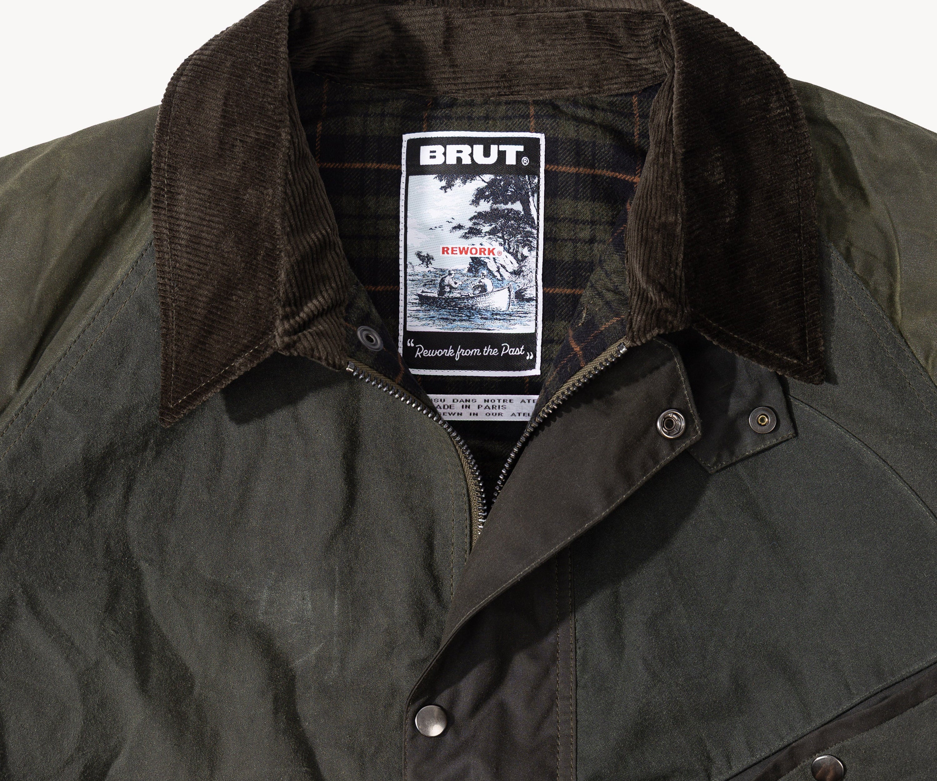 REWORK® KEEPER WAX JACKET - N° 046 Coats & Jackets LARGE / GREEN - BRUT Clothing US