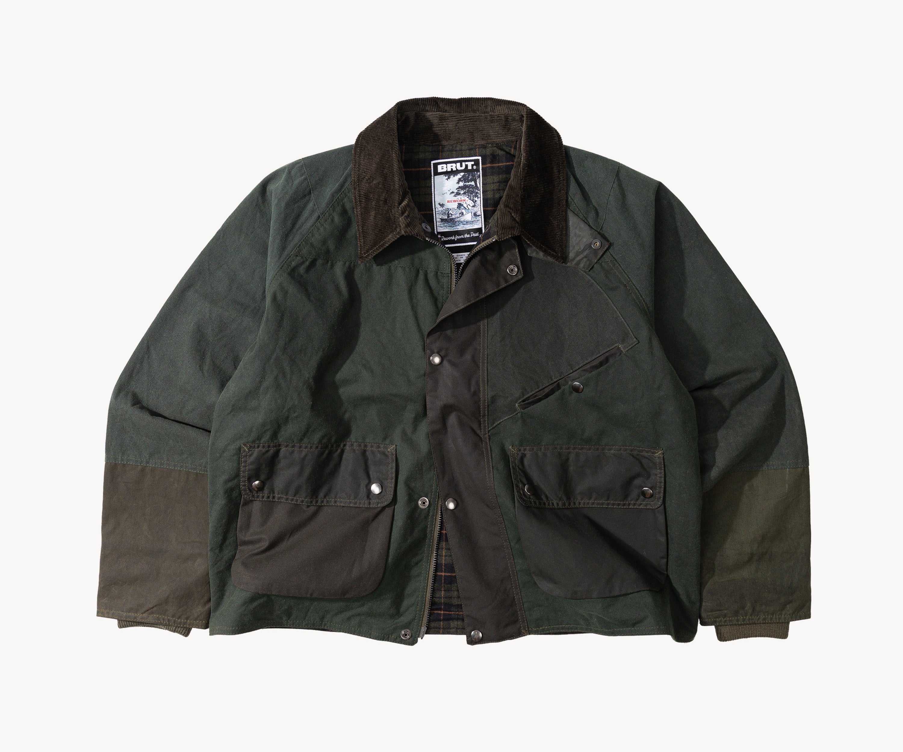 REWORK® KEEPER WAX JACKET - N° 047 Coats & Jackets LARGE / GREEN - BRUT Clothing US