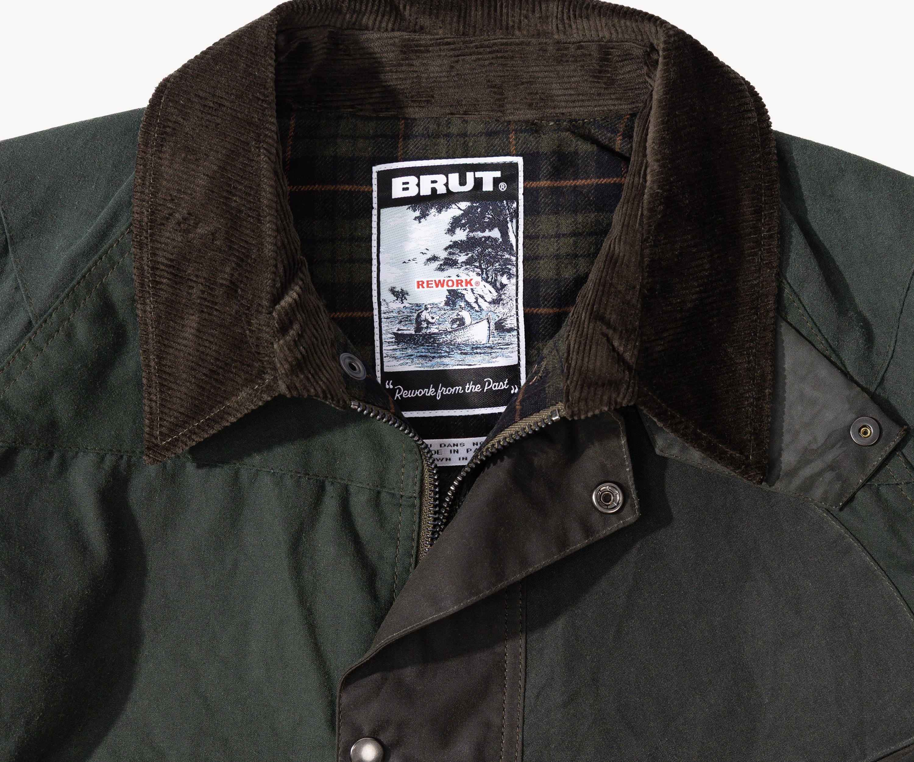 REWORK® KEEPER WAX JACKET - N° 047 Coats & Jackets LARGE / GREEN - BRUT Clothing US