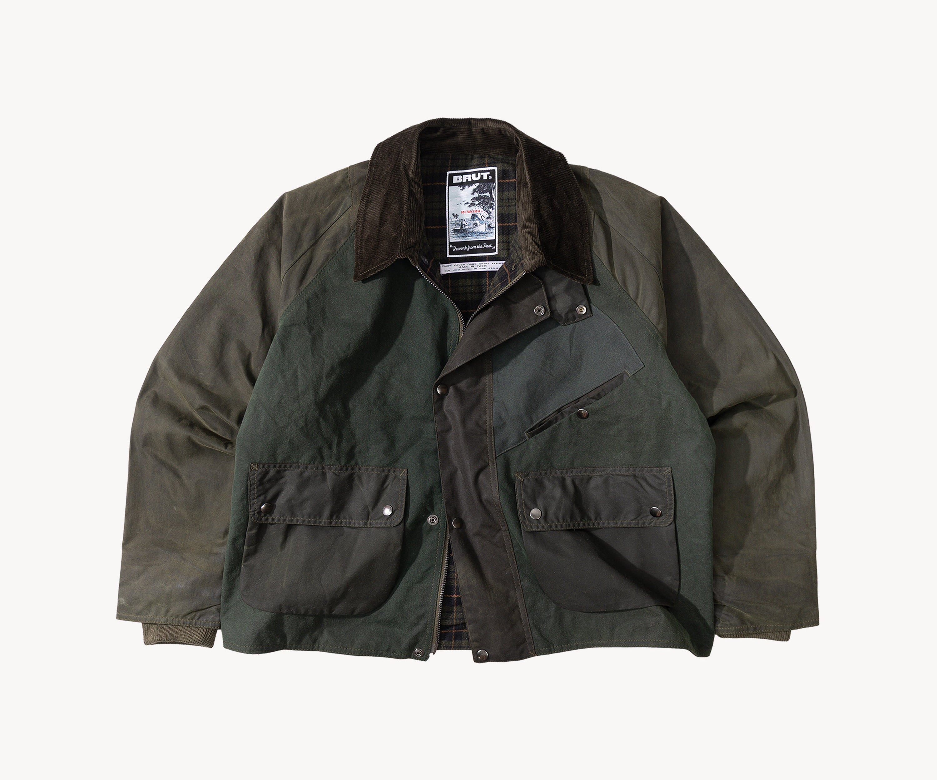 REWORK® KEEPER WAX JACKET - N° 048 Coats & Jackets LARGE / GREEN - BRUT Clothing US
