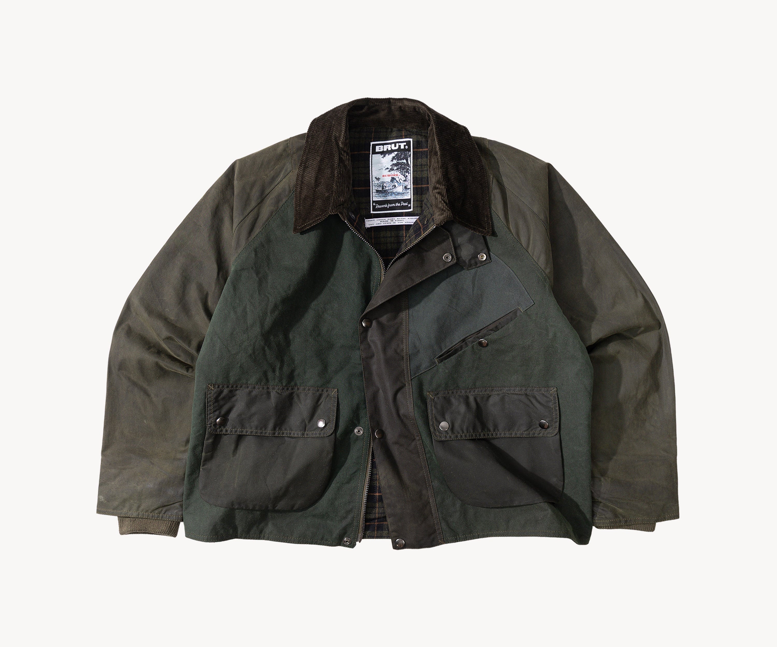 REWORK® KEEPER WAX JACKET - N° 048 Coats & Jackets LARGE / GREEN - BRUT Clothing US