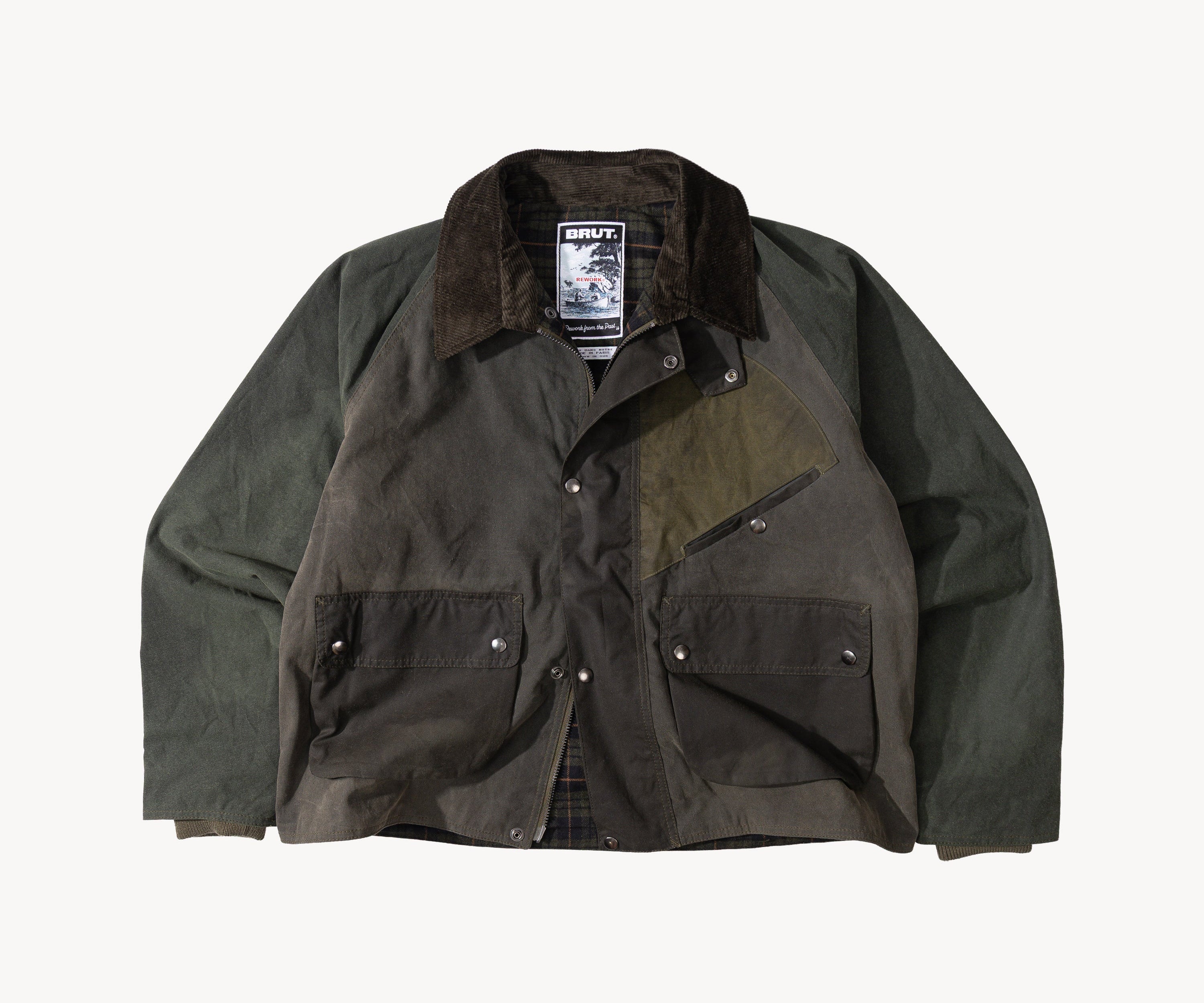 REWORK® KEEPER WAX JACKET - N° 049 Coats & Jackets LARGE / GREEN - BRUT Clothing US