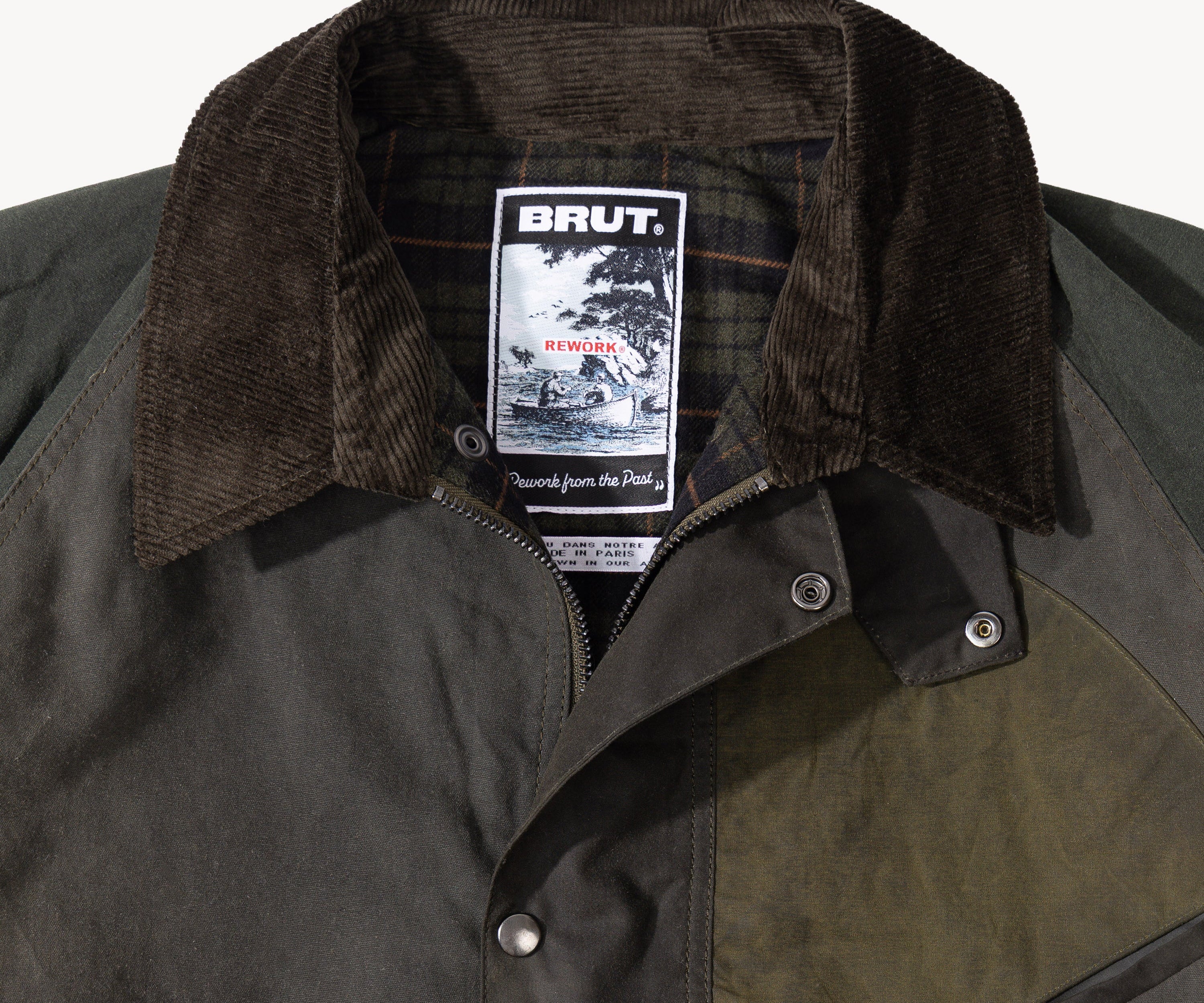 REWORK® KEEPER WAX JACKET - N° 049 Coats & Jackets LARGE / GREEN - BRUT Clothing US