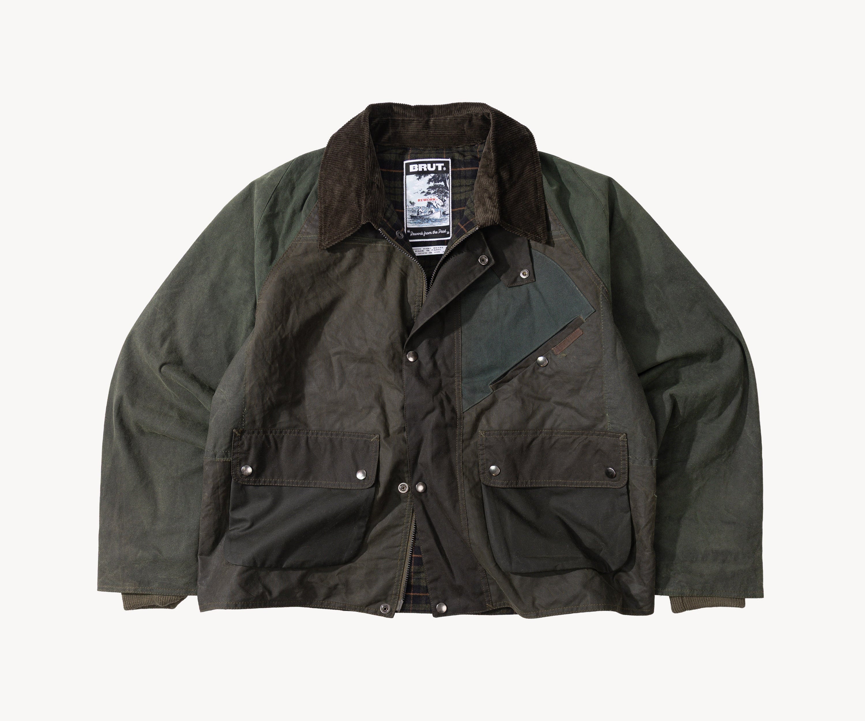 REWORK® KEEPER WAX JACKET - N° 050 Coats & Jackets LARGE / GREEN - BRUT Clothing US