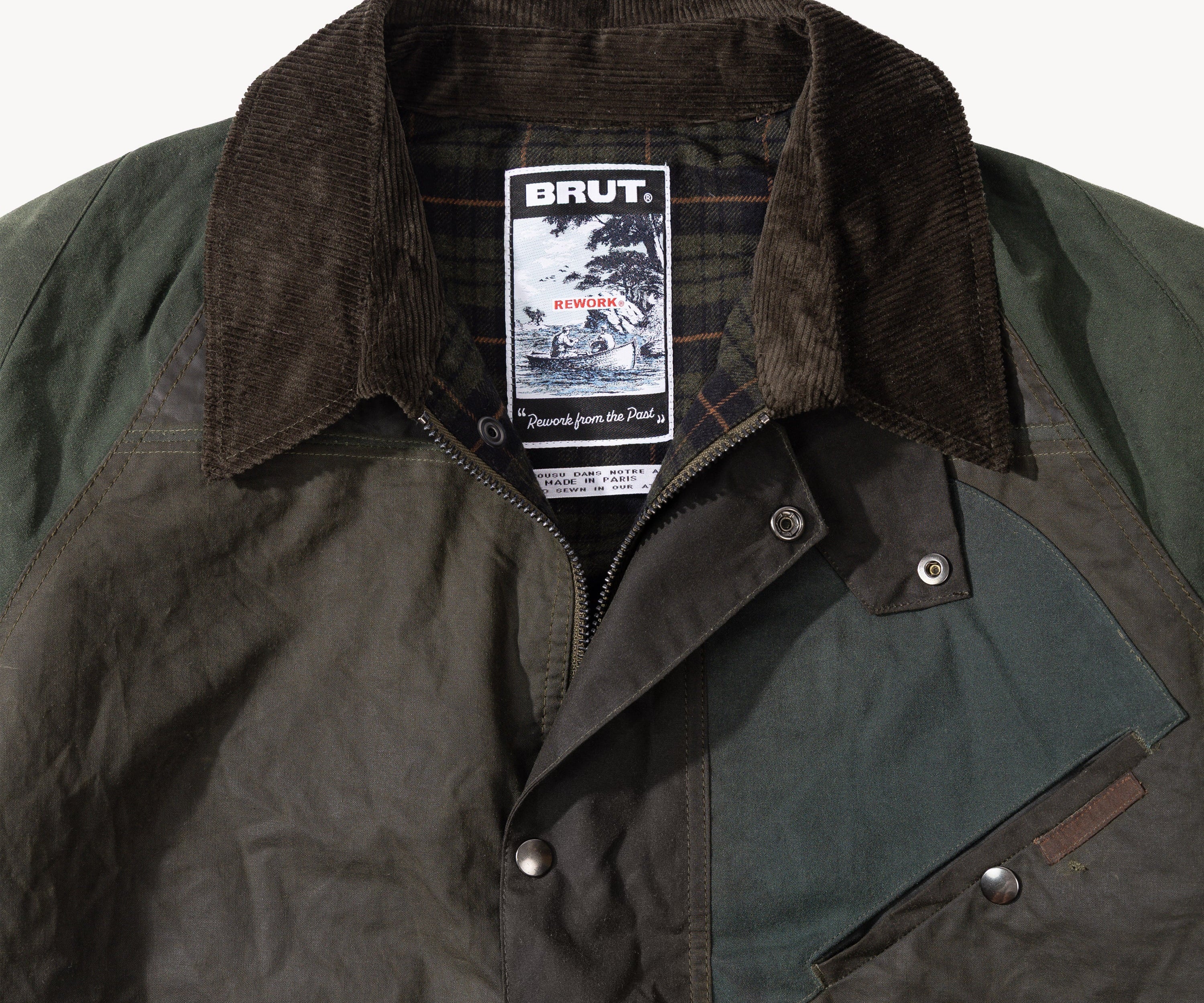 REWORK® KEEPER WAX JACKET - N° 050 Coats & Jackets LARGE / GREEN - BRUT Clothing US