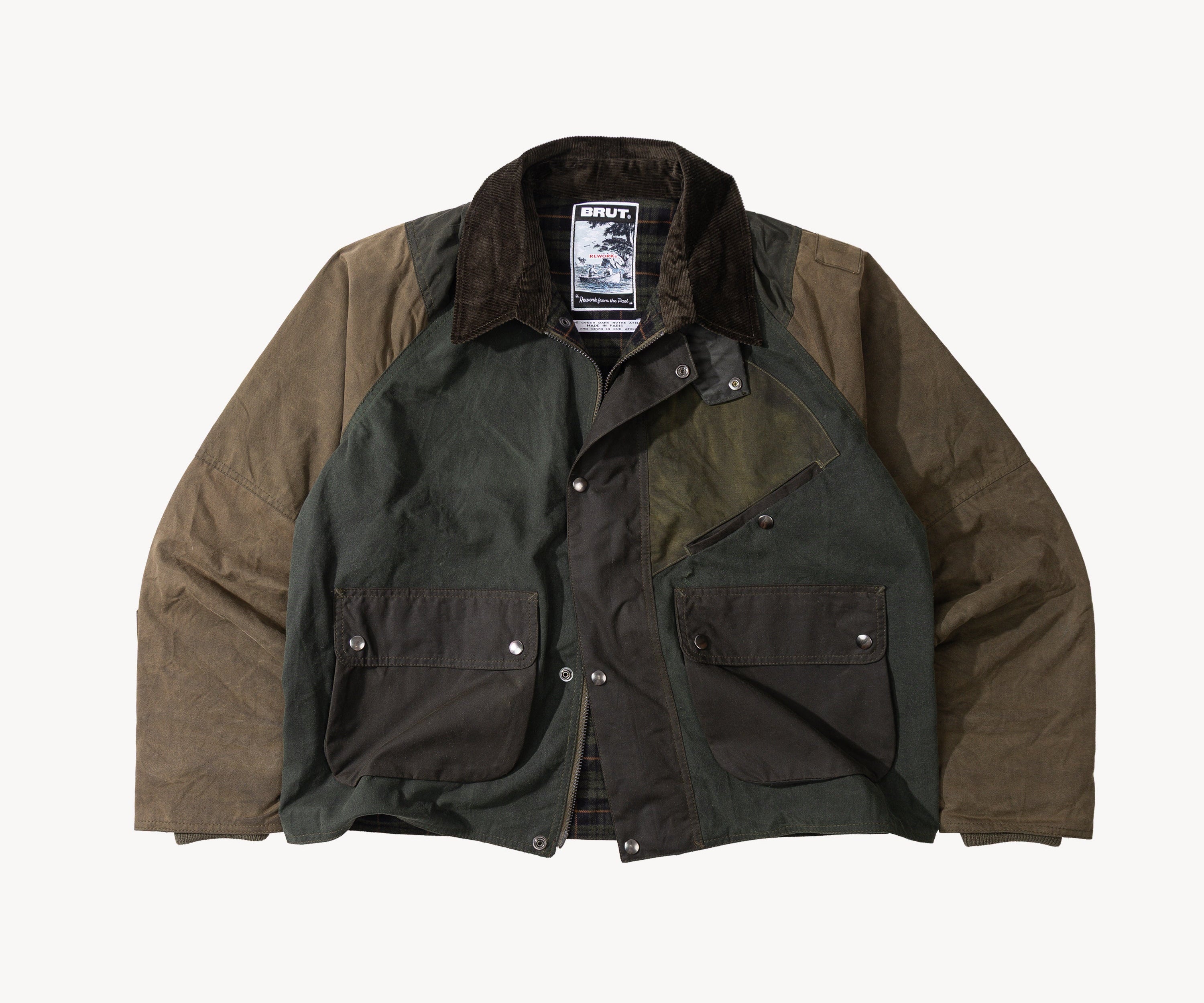 REWORK® KEEPER WAX JACKET - N° 051 Coats & Jackets LARGE / GREEN - BRUT Clothing US