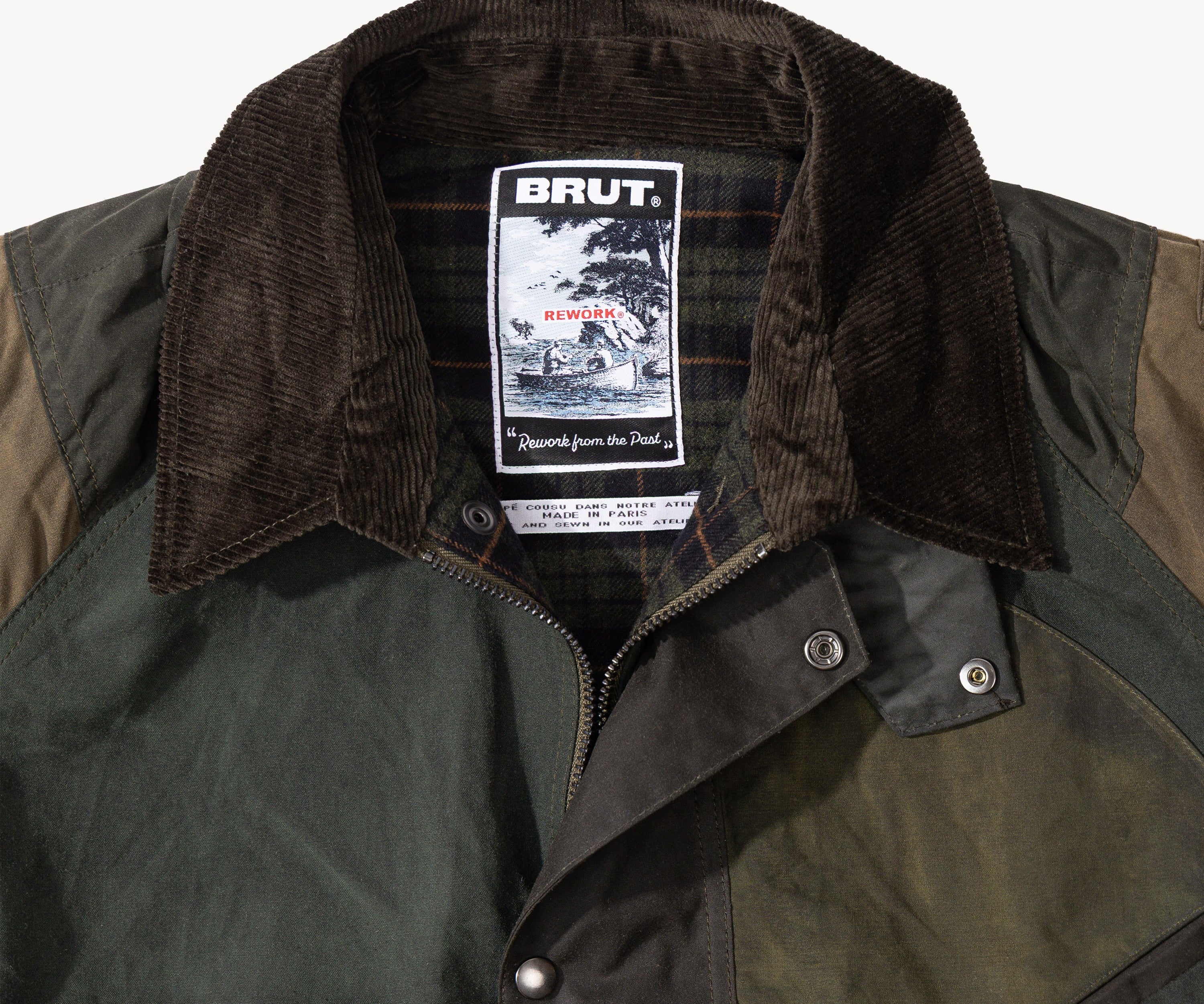 REWORK® KEEPER WAX JACKET - N° 051 Coats & Jackets LARGE / GREEN - BRUT Clothing US