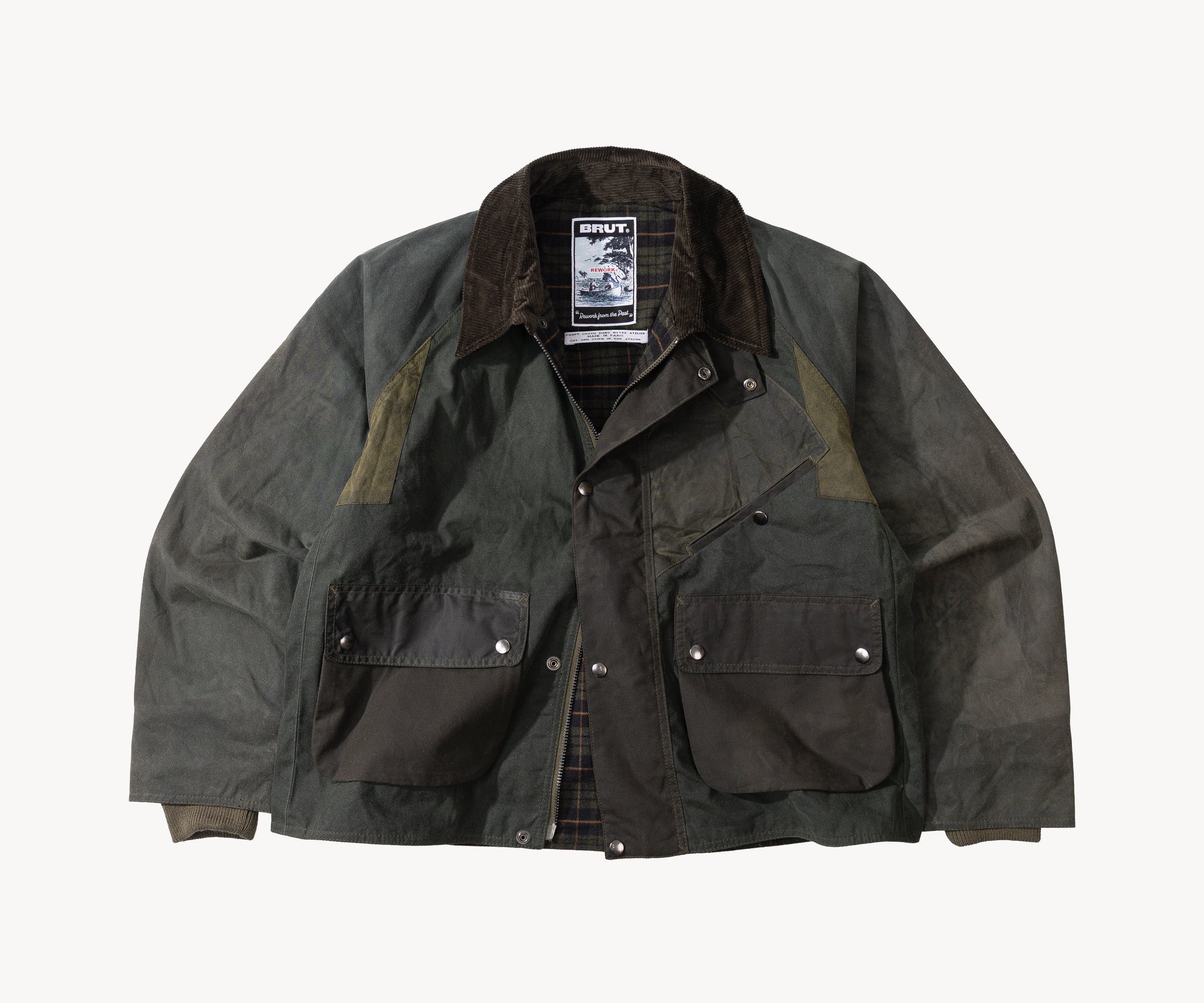 REWORK® KEEPER WAX JACKET - N° 052 Coats & Jackets LARGE / GREEN - BRUT Clothing US