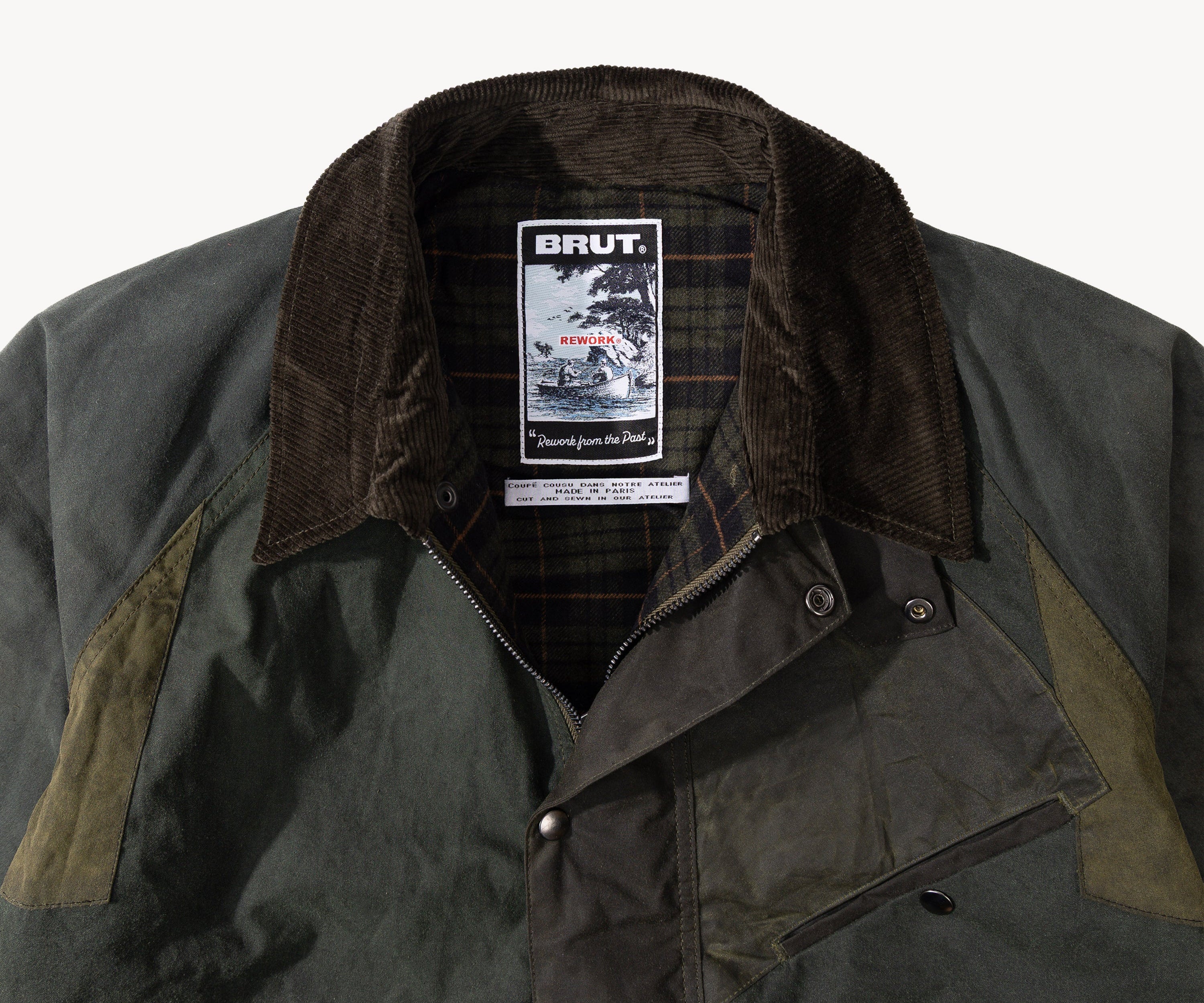 REWORK® KEEPER WAX JACKET - N° 052 Coats & Jackets LARGE / GREEN - BRUT Clothing US