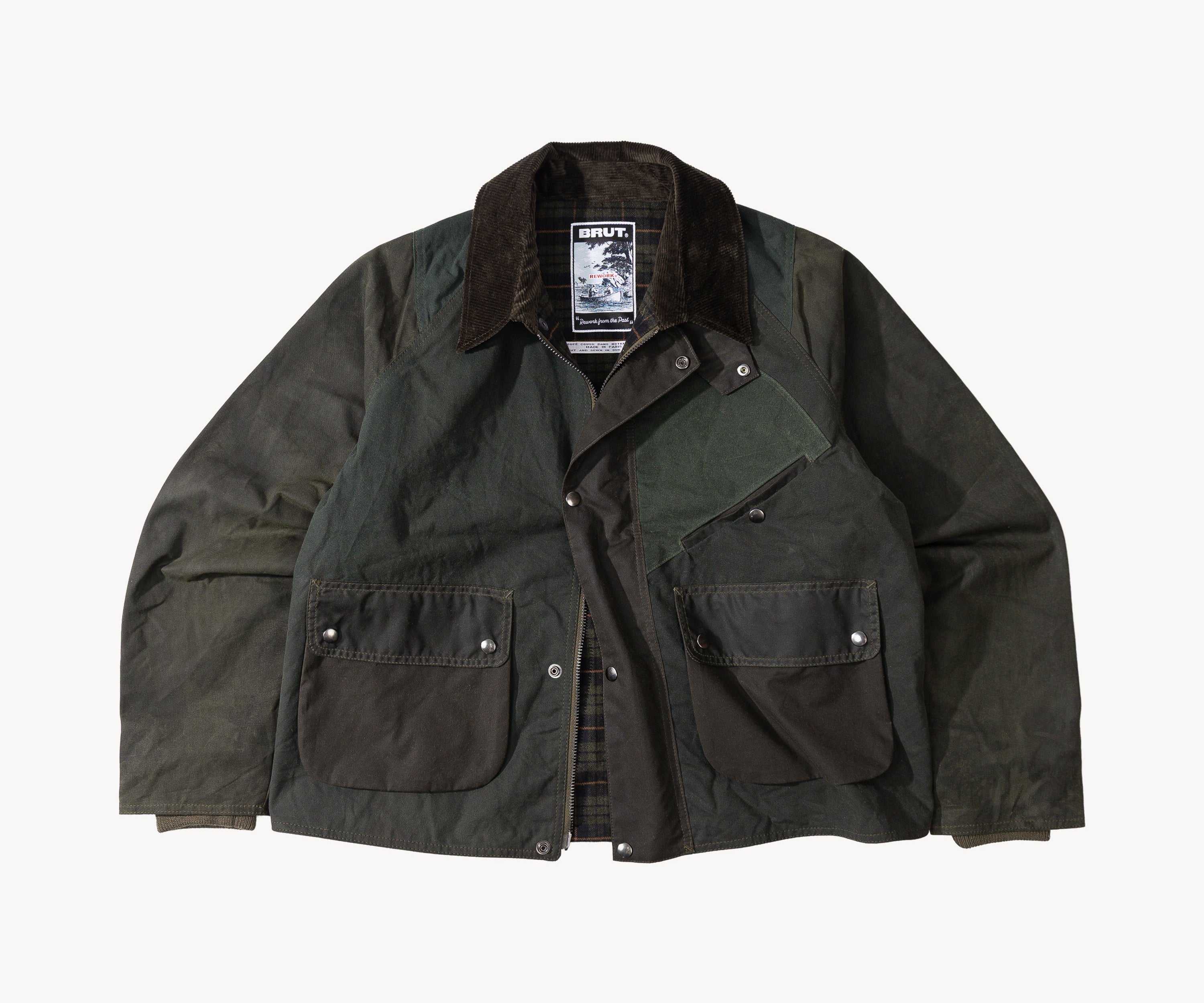 REWORK® KEEPER WAX JACKET - N° 053 Coats & Jackets LARGE / GREEN - BRUT Clothing US
