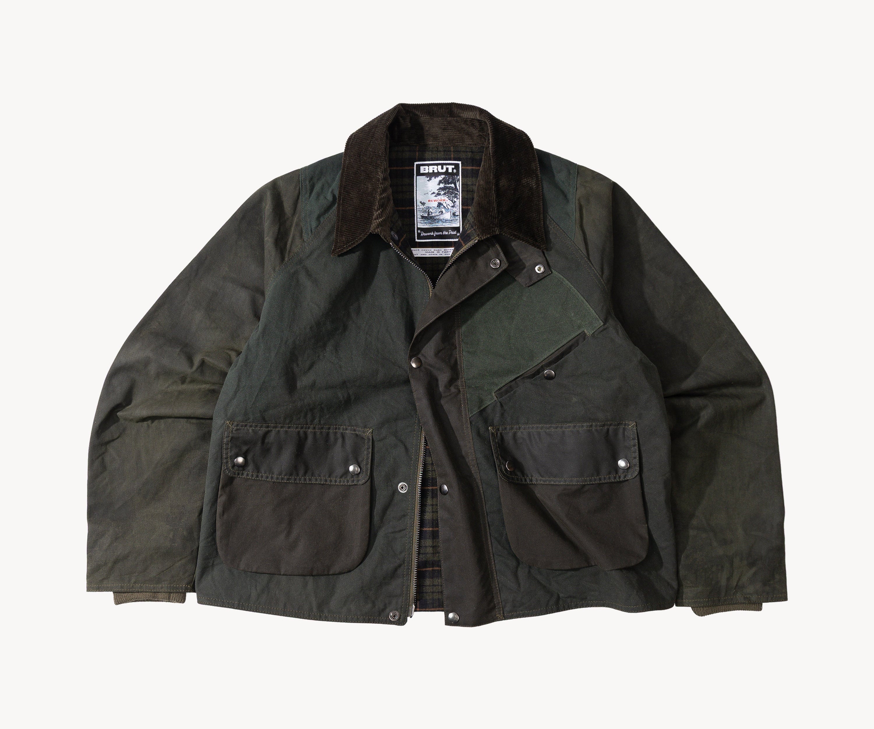 REWORK® KEEPER WAX JACKET - N° 053 Coats & Jackets LARGE / GREEN - BRUT Clothing US