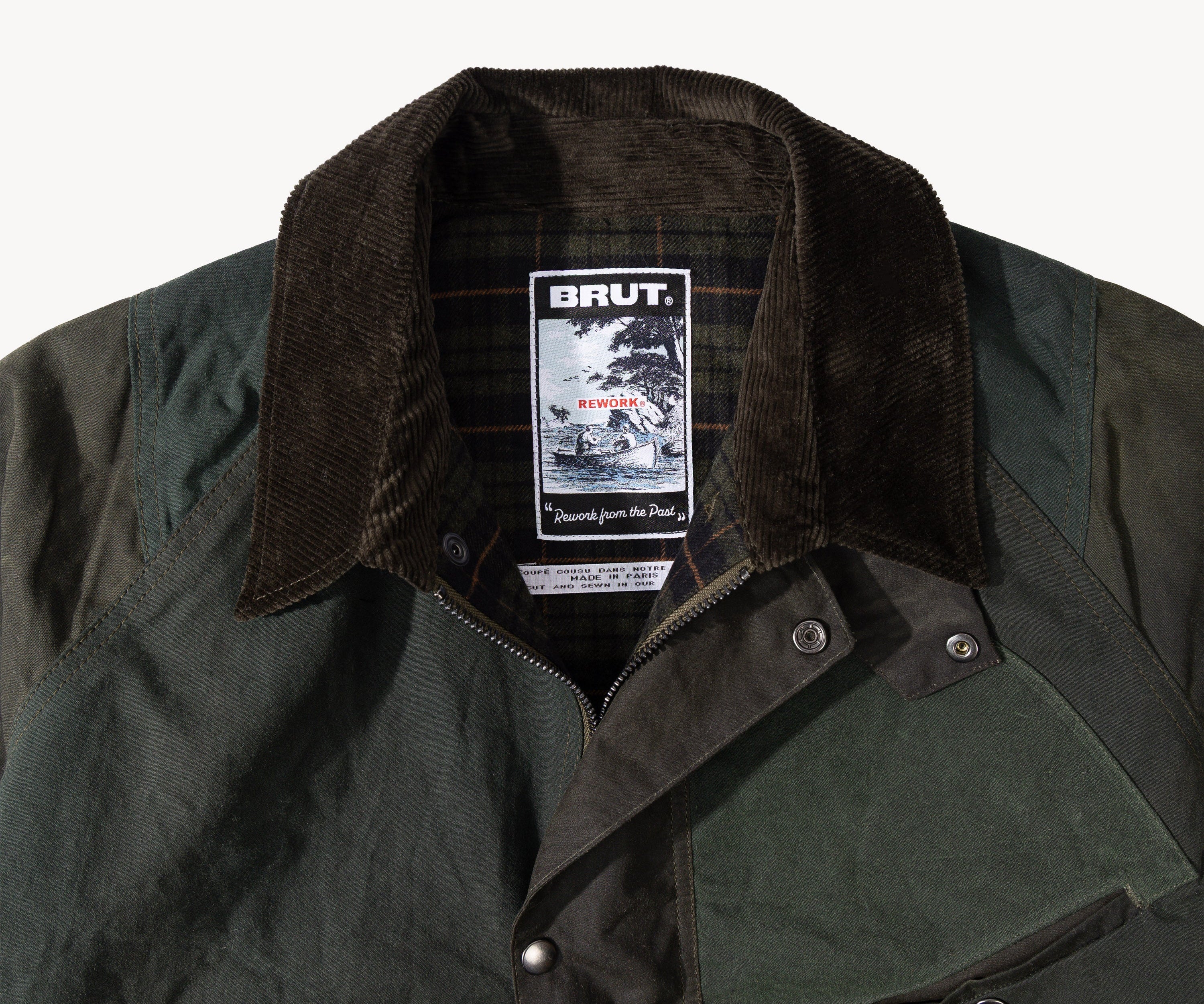 REWORK® KEEPER WAX JACKET - N° 053 Coats & Jackets LARGE / GREEN - BRUT Clothing US