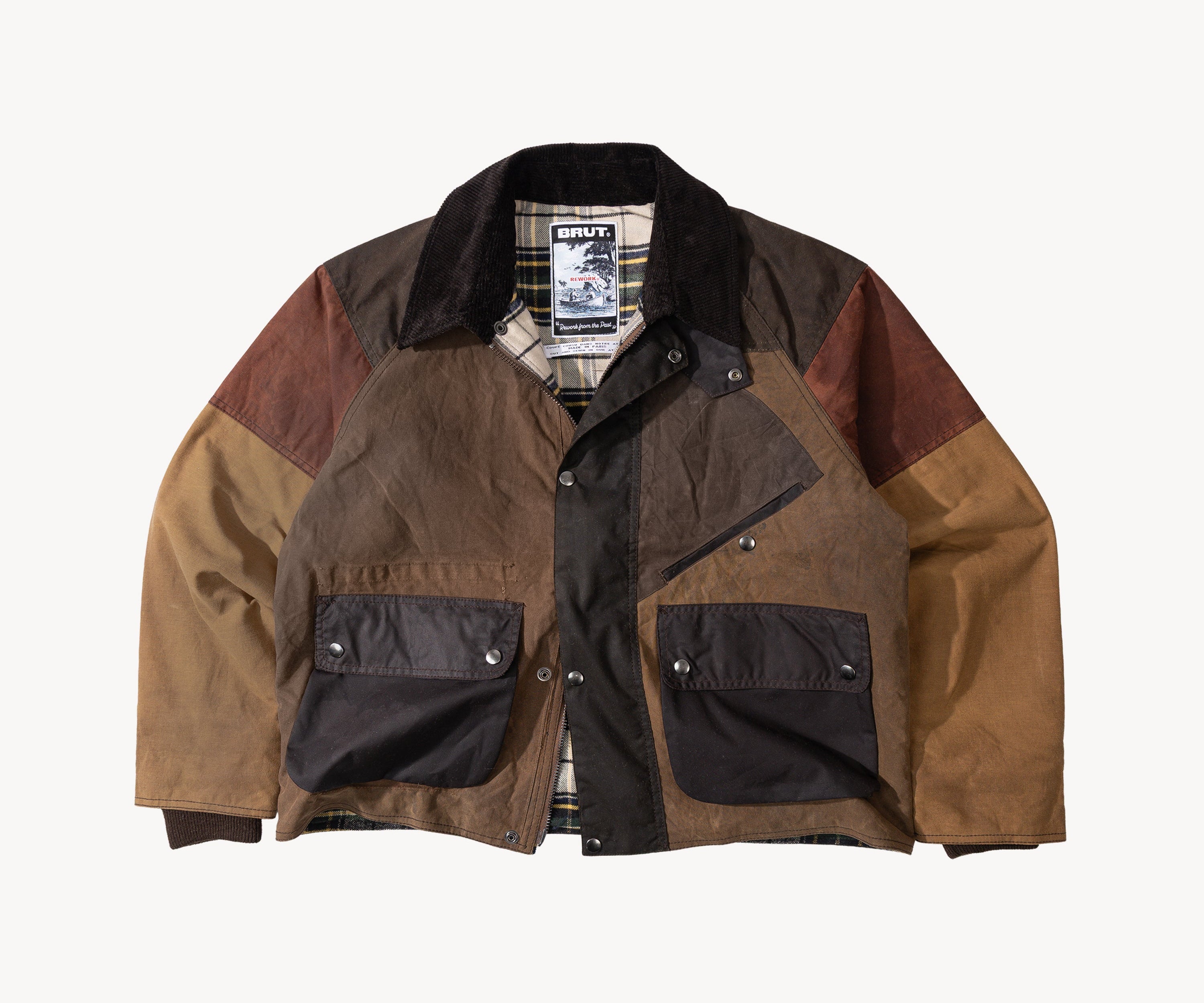 REWORK® KEEPER WAX JACKET - N° 015 Coats & Jackets MEDIUM / BROWN - BRUT Clothing US
