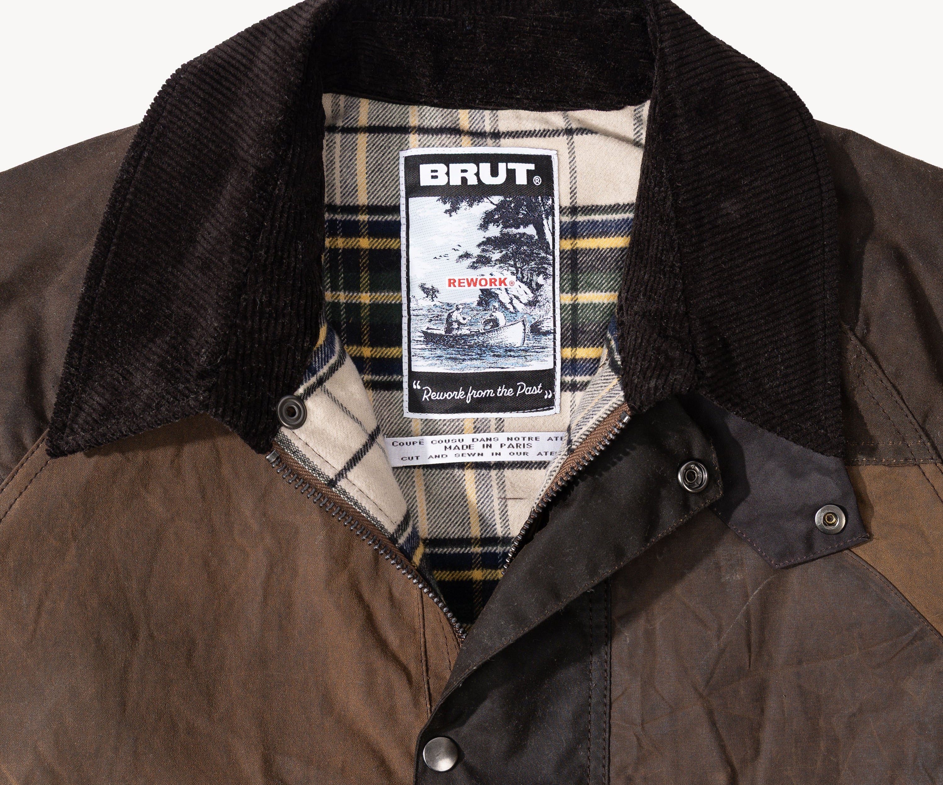 REWORK® KEEPER WAX JACKET - N° 015 Coats & Jackets MEDIUM / BROWN - BRUT Clothing US