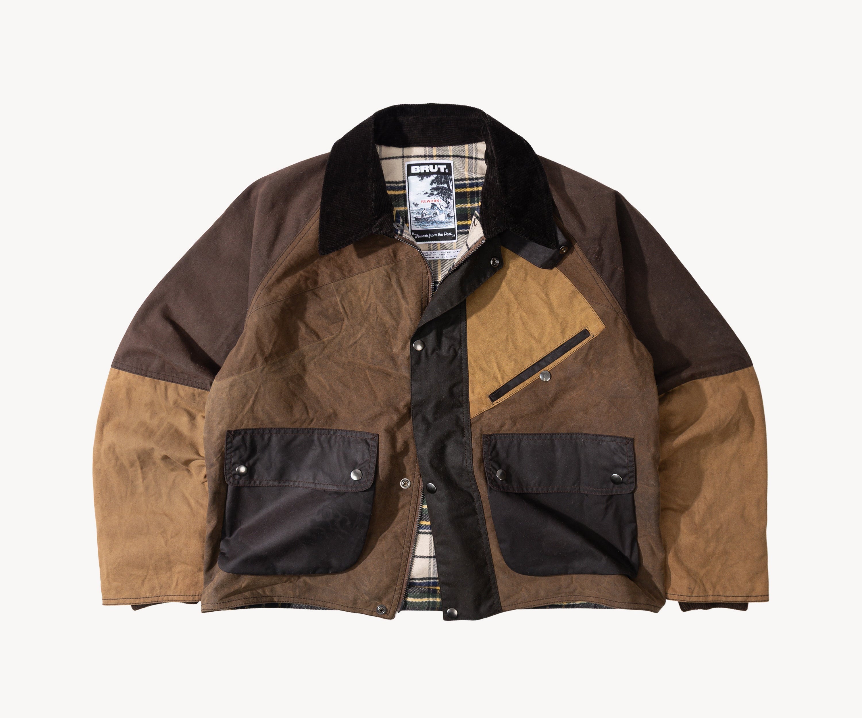 REWORK® KEEPER WAX JACKET - N° 016 Coats & Jackets MEDIUM / BROWN - BRUT Clothing US