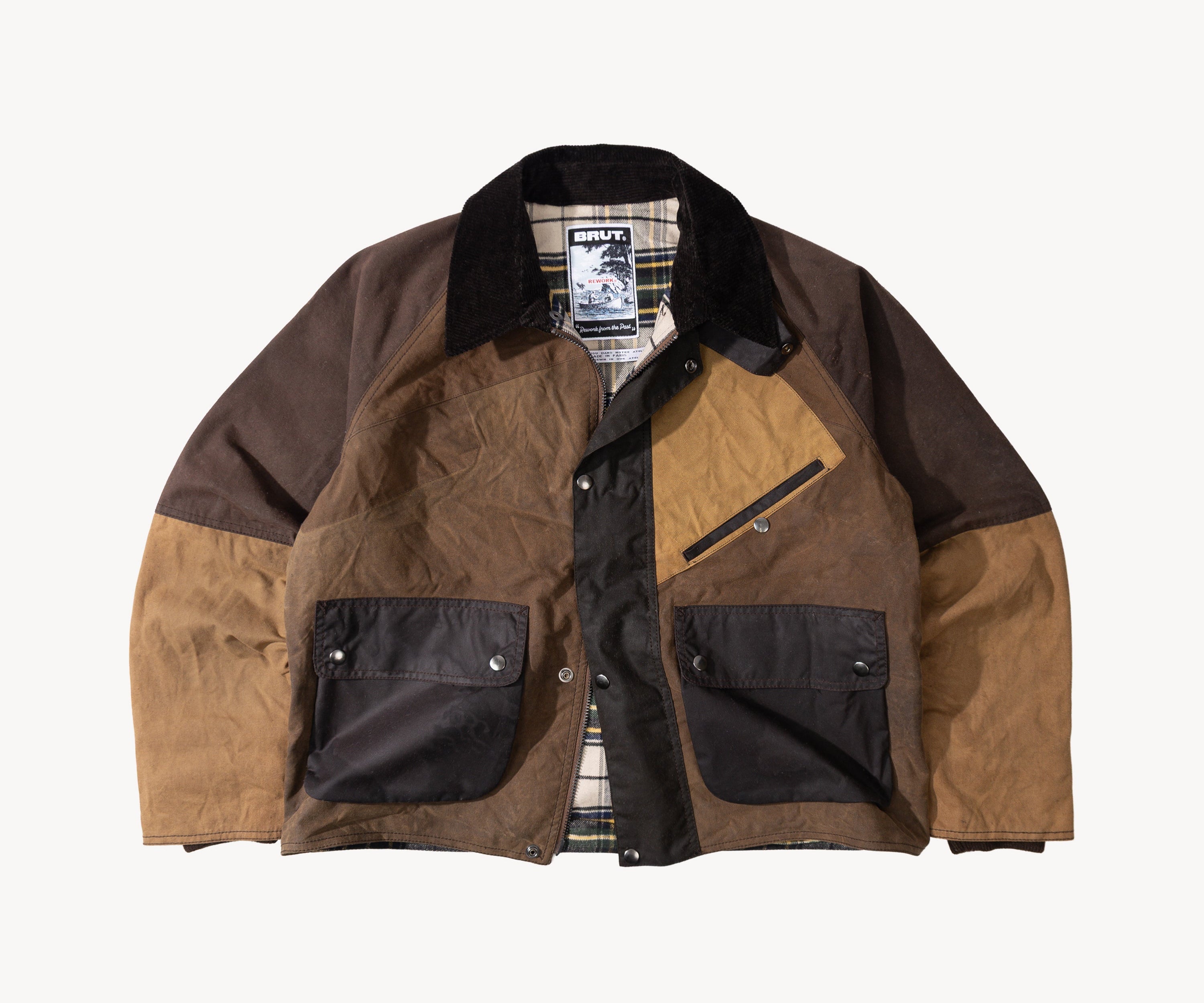 REWORK® KEEPER WAX JACKET - N° 016 Coats & Jackets MEDIUM / BROWN - BRUT Clothing US