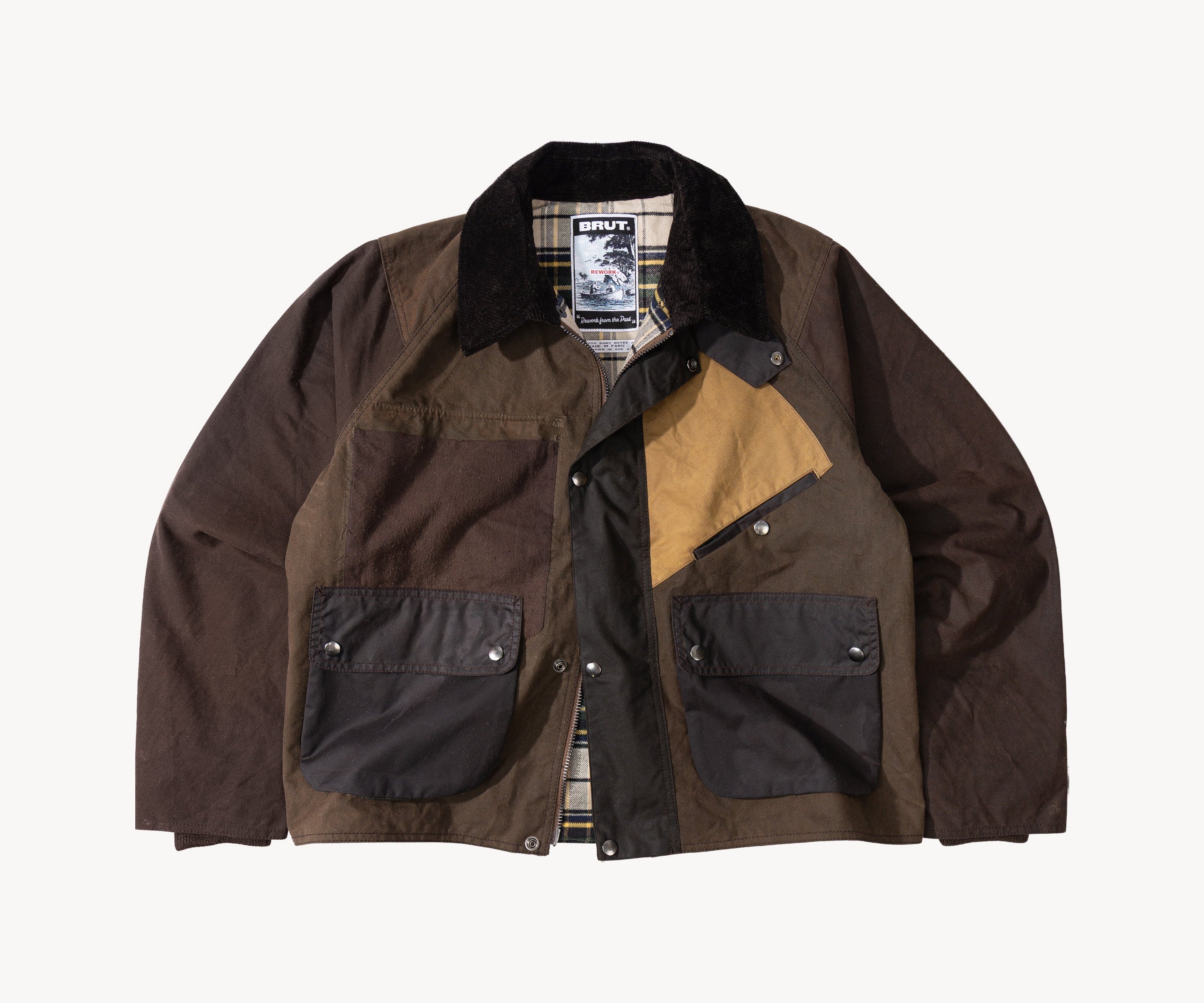 REWORK® KEEPER WAX JACKET - N° 017 Coats & Jackets MEDIUM / BROWN - BRUT Clothing US
