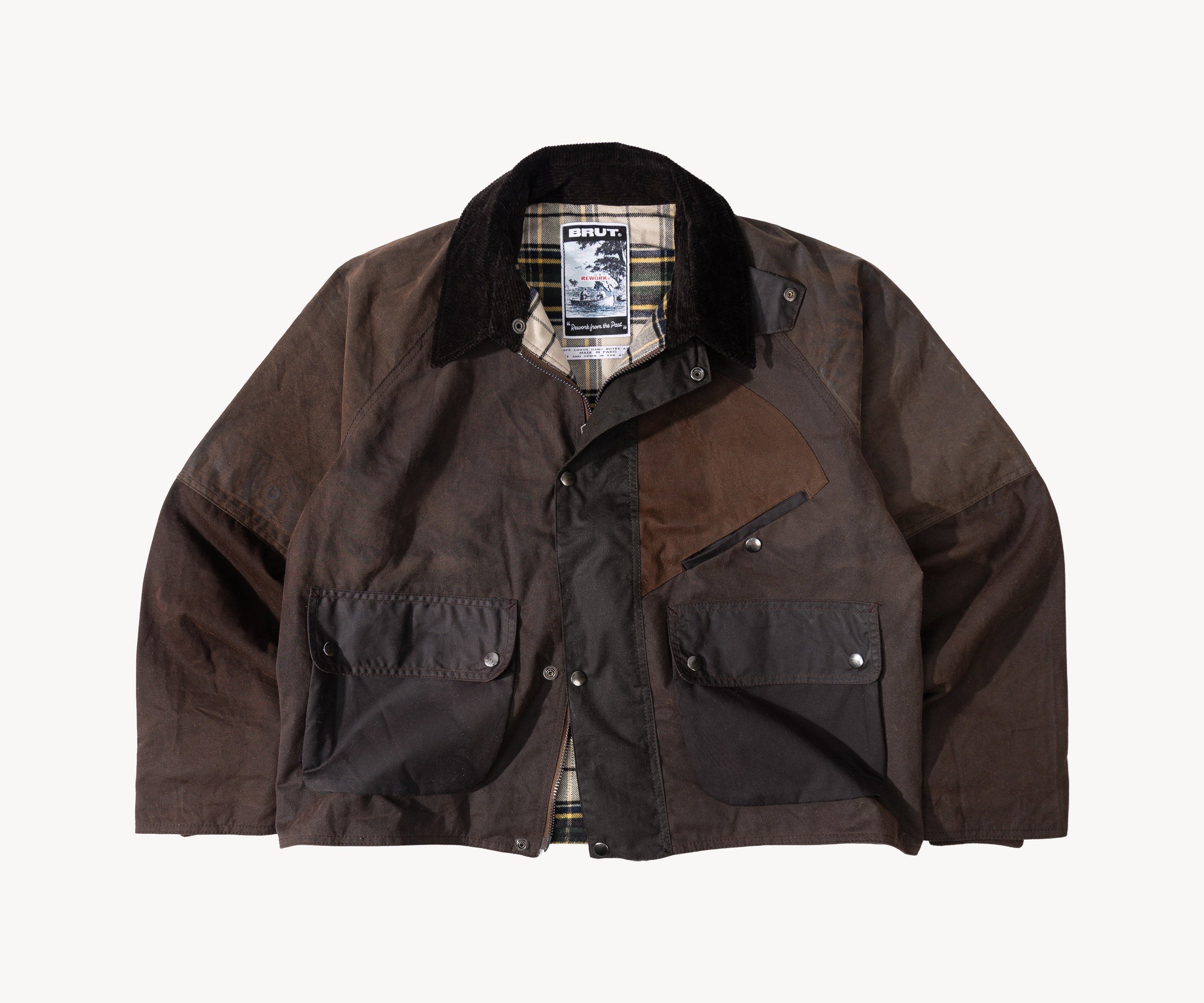 REWORK® KEEPER WAX JACKET - N° 018 Coats & Jackets MEDIUM / BROWN - BRUT Clothing US
