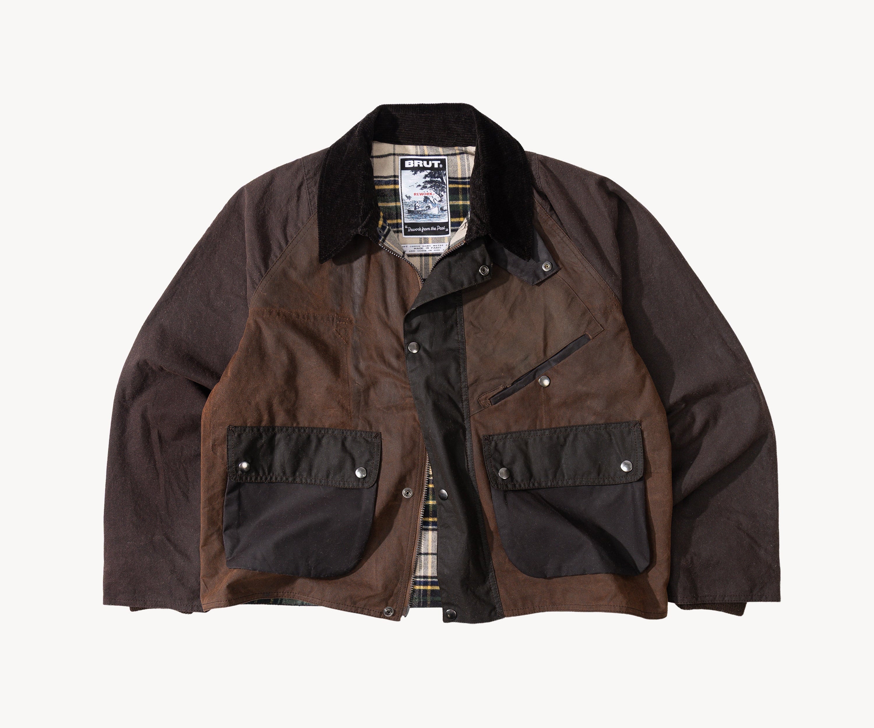 REWORK® KEEPER WAX JACKET - N° 019 Coats & Jackets MEDIUM / BROWN - BRUT Clothing US