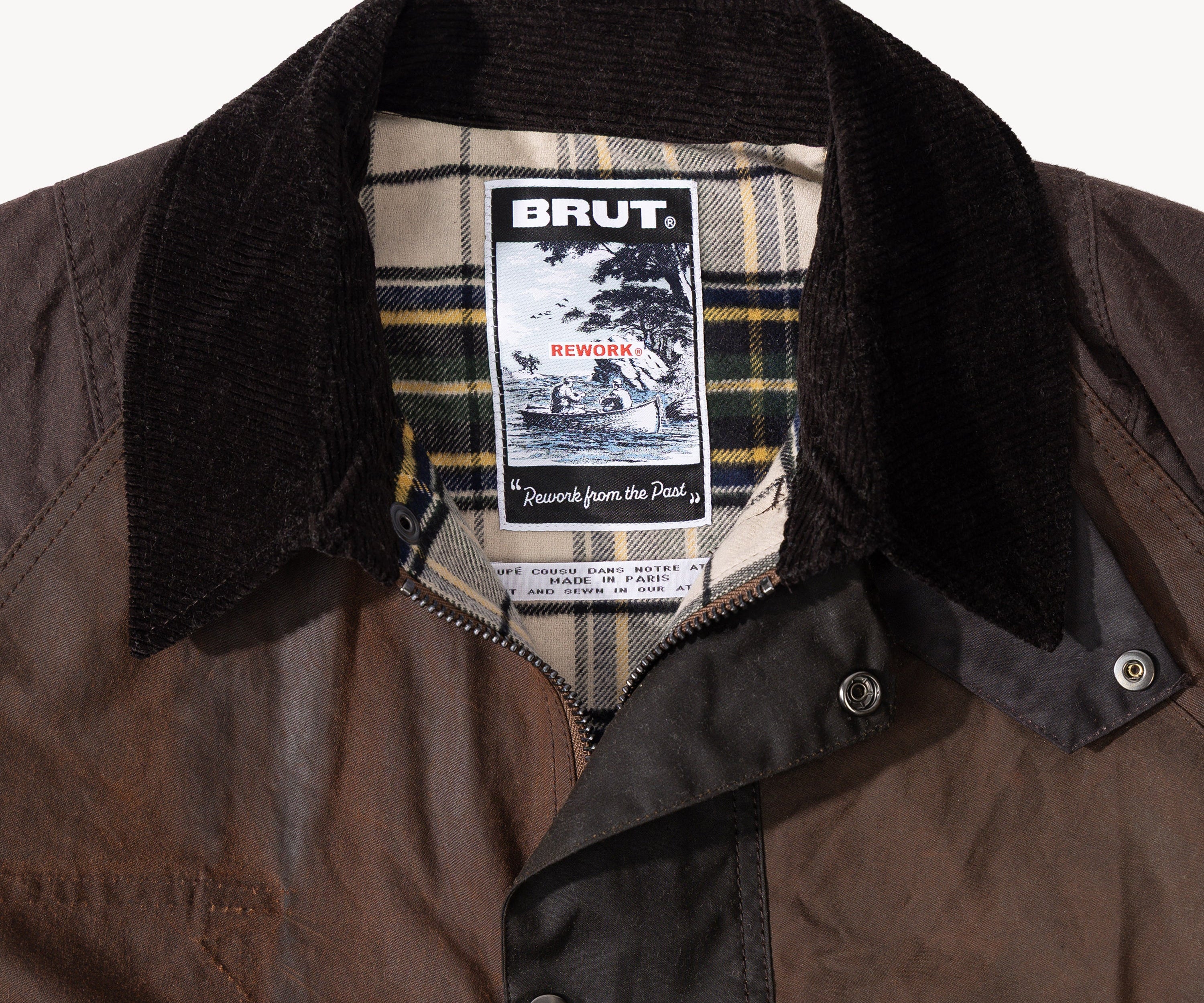 REWORK® KEEPER WAX JACKET - N° 019 Coats & Jackets MEDIUM / BROWN - BRUT Clothing US