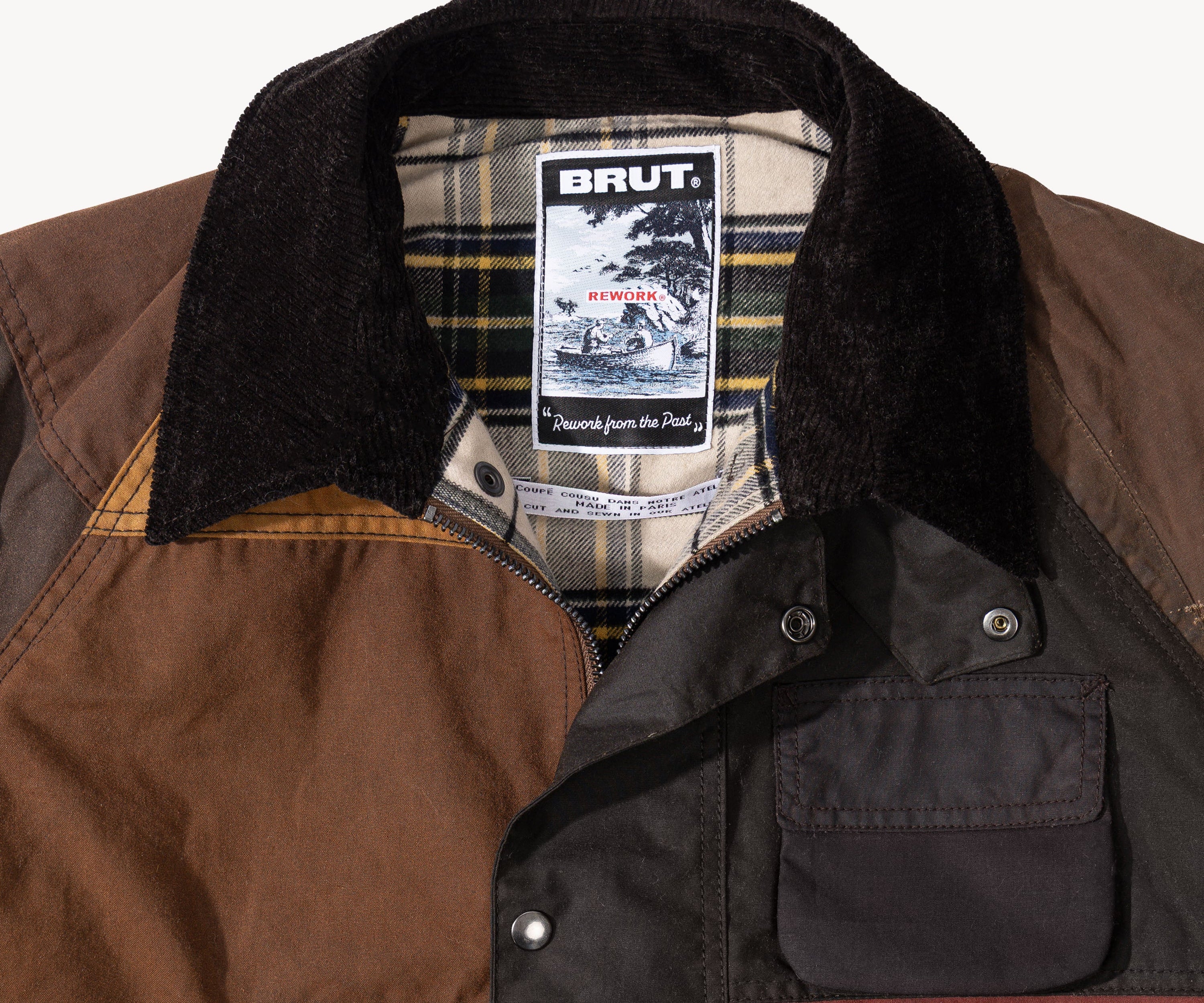 REWORK® KEEPER WAX JACKET - N° 020 Coats & Jackets MEDIUM / BROWN - BRUT Clothing US