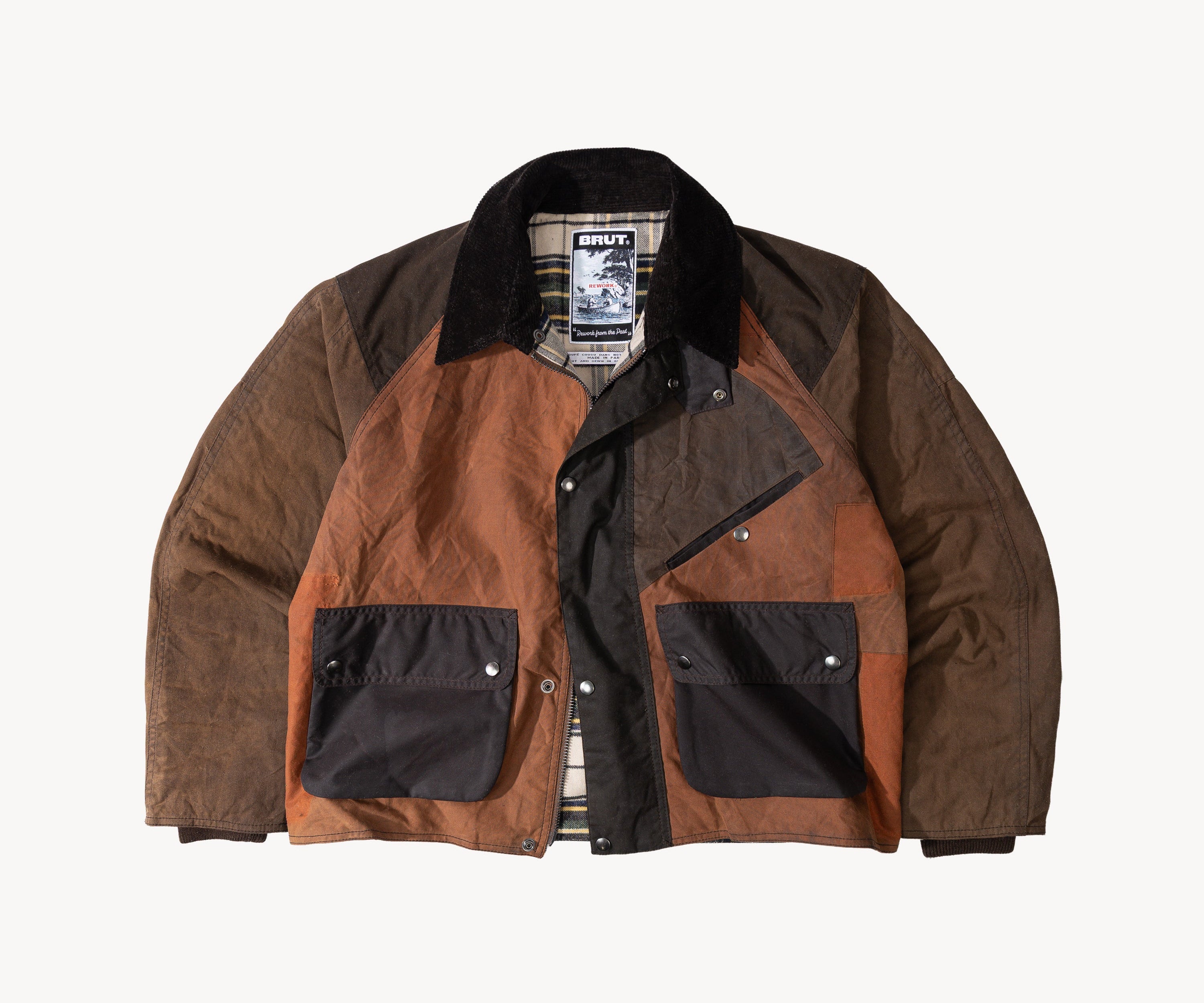 REWORK® KEEPER WAX JACKET - N° 021 Coats & Jackets MEDIUM / BROWN - BRUT Clothing US