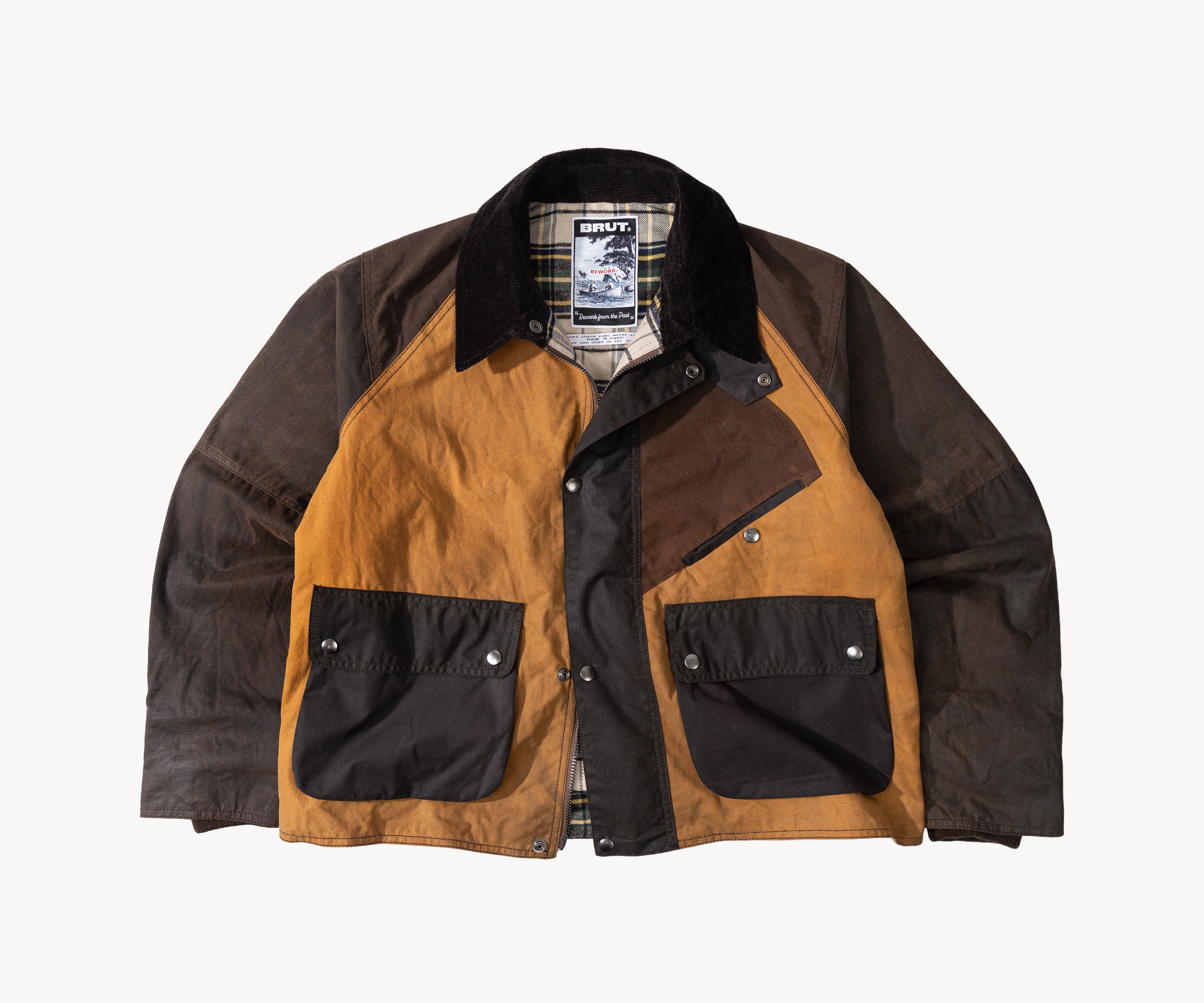 REWORK® KEEPER WAX JACKET - N° 022 Coats & Jackets MEDIUM / BROWN - BRUT Clothing US