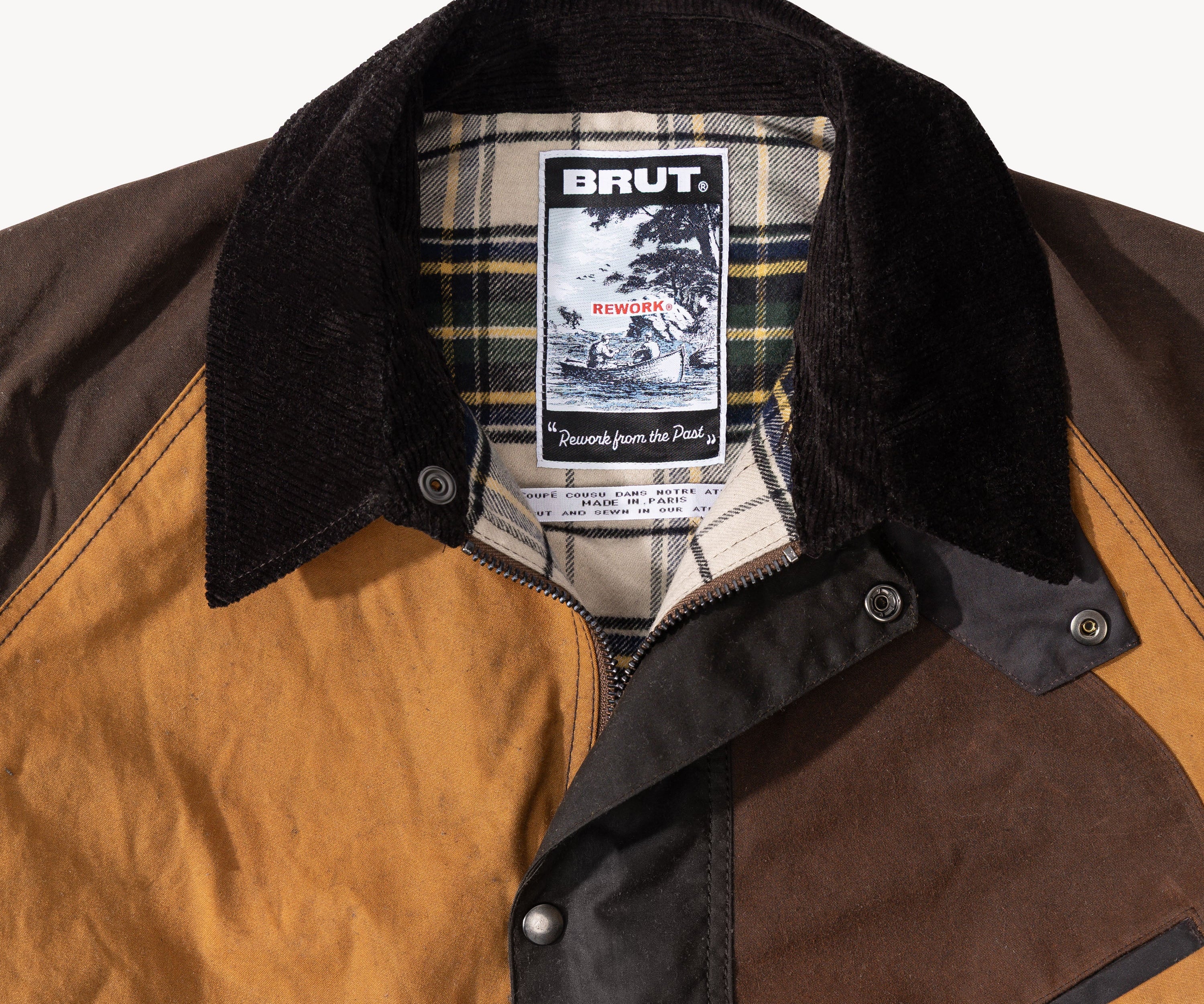 REWORK® KEEPER WAX JACKET - N° 022 Coats & Jackets MEDIUM / BROWN - BRUT Clothing US
