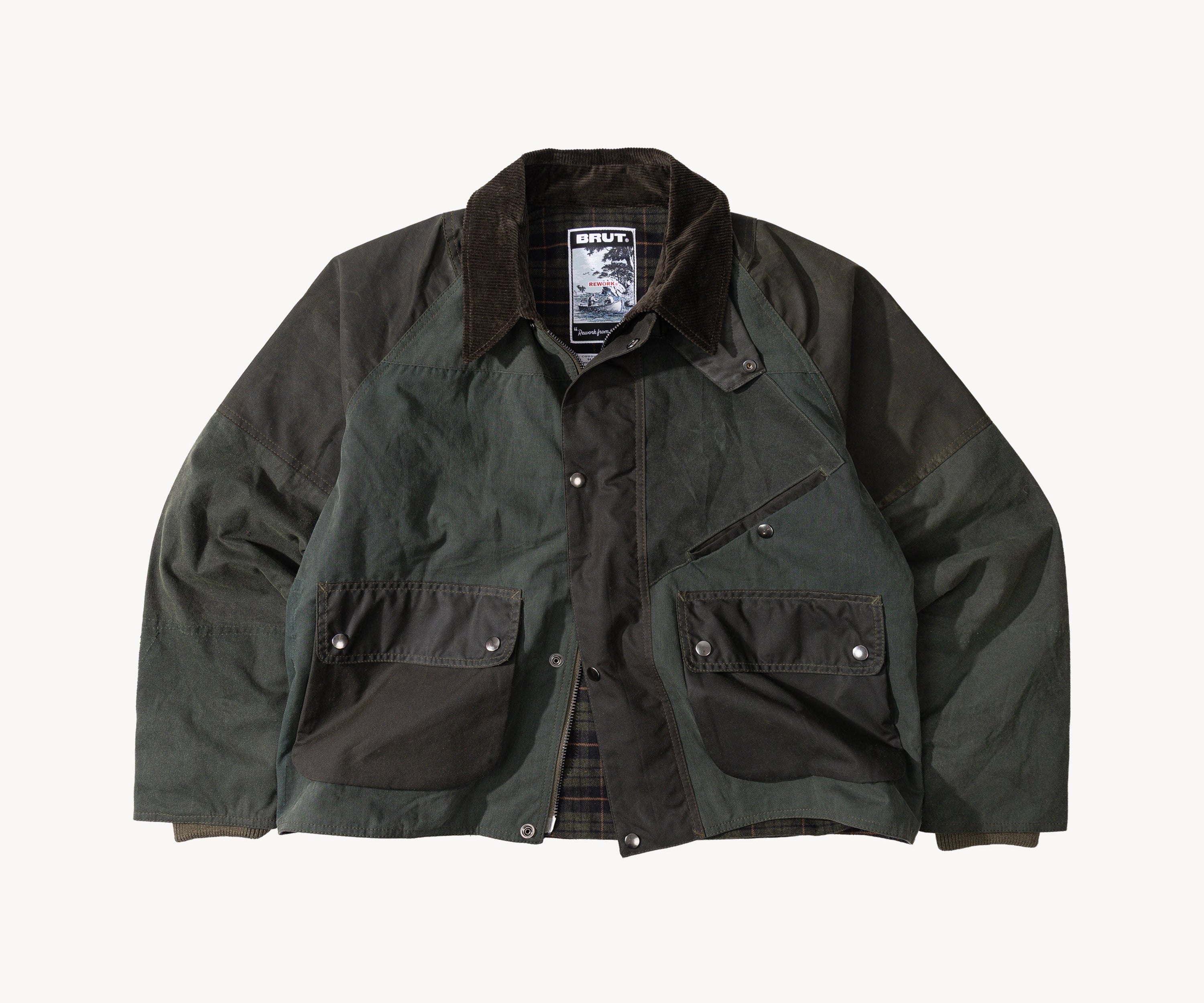 REWORK® KEEPER WAX JACKET - N° 026 Coats & Jackets MEDIUM / GREEN - BRUT Clothing US