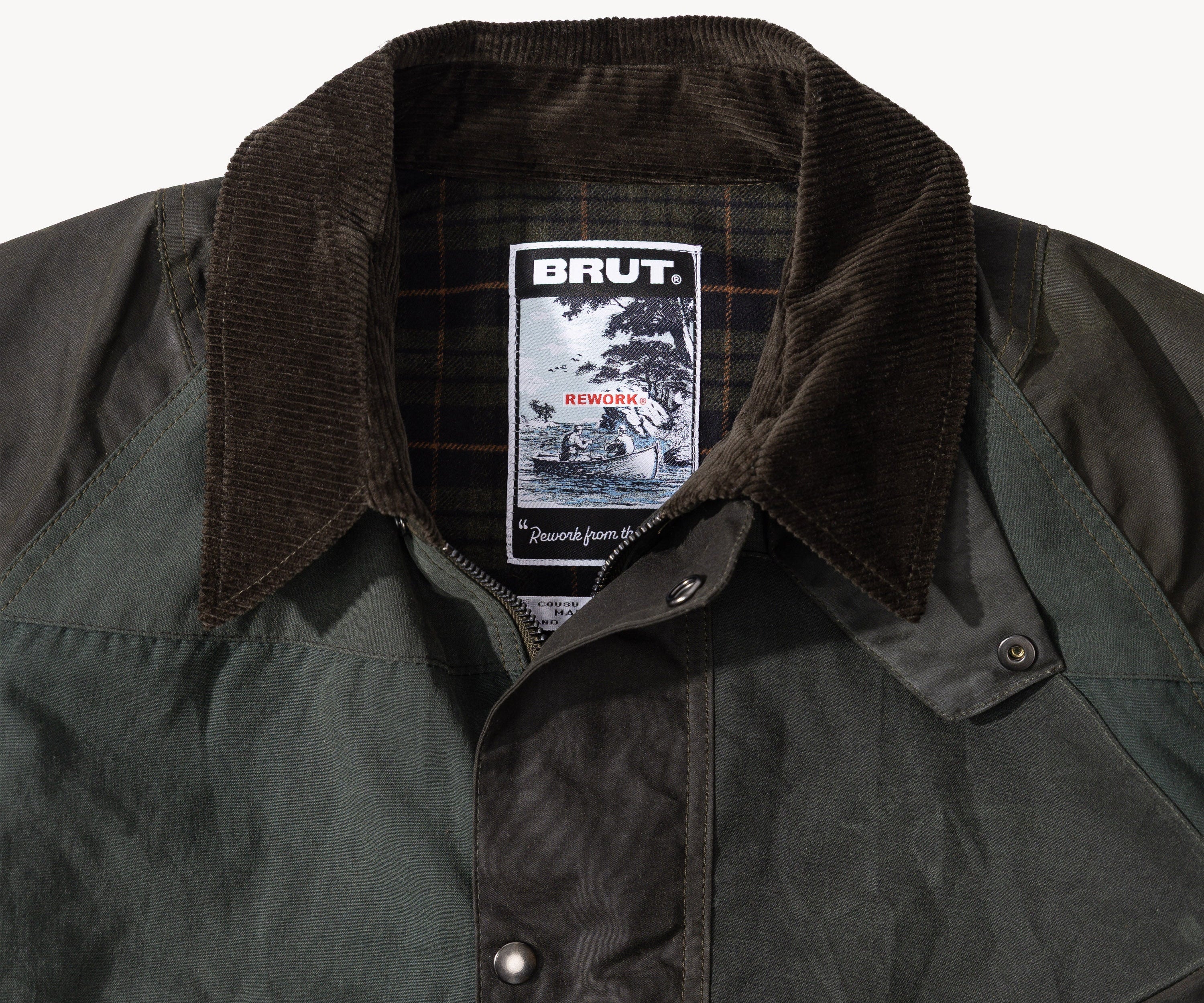 REWORK® KEEPER WAX JACKET - N° 026 Coats & Jackets MEDIUM / GREEN - BRUT Clothing US