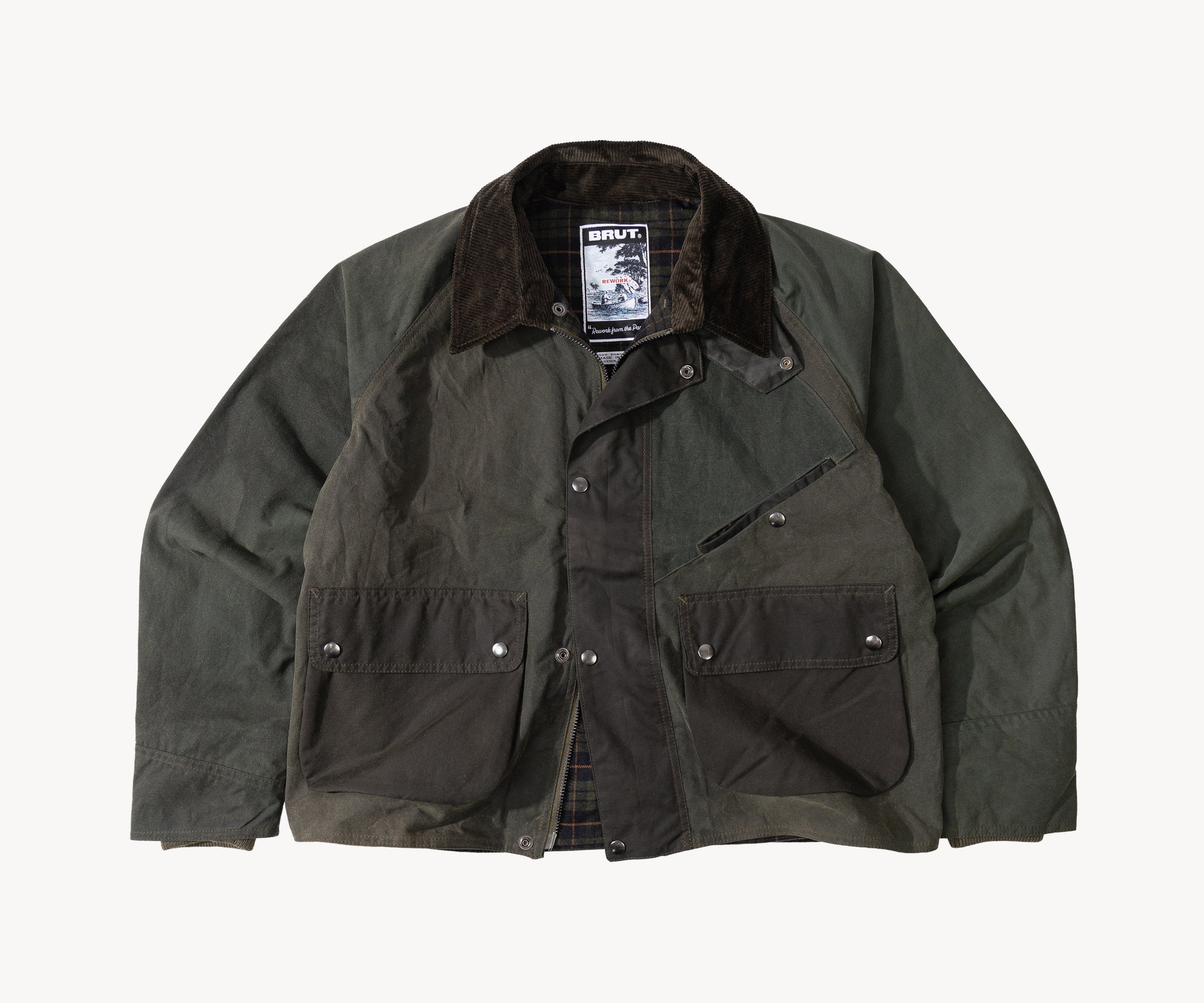 REWORK® KEEPER WAX JACKET - N° 027 Coats & Jackets MEDIUM / GREEN - BRUT Clothing US