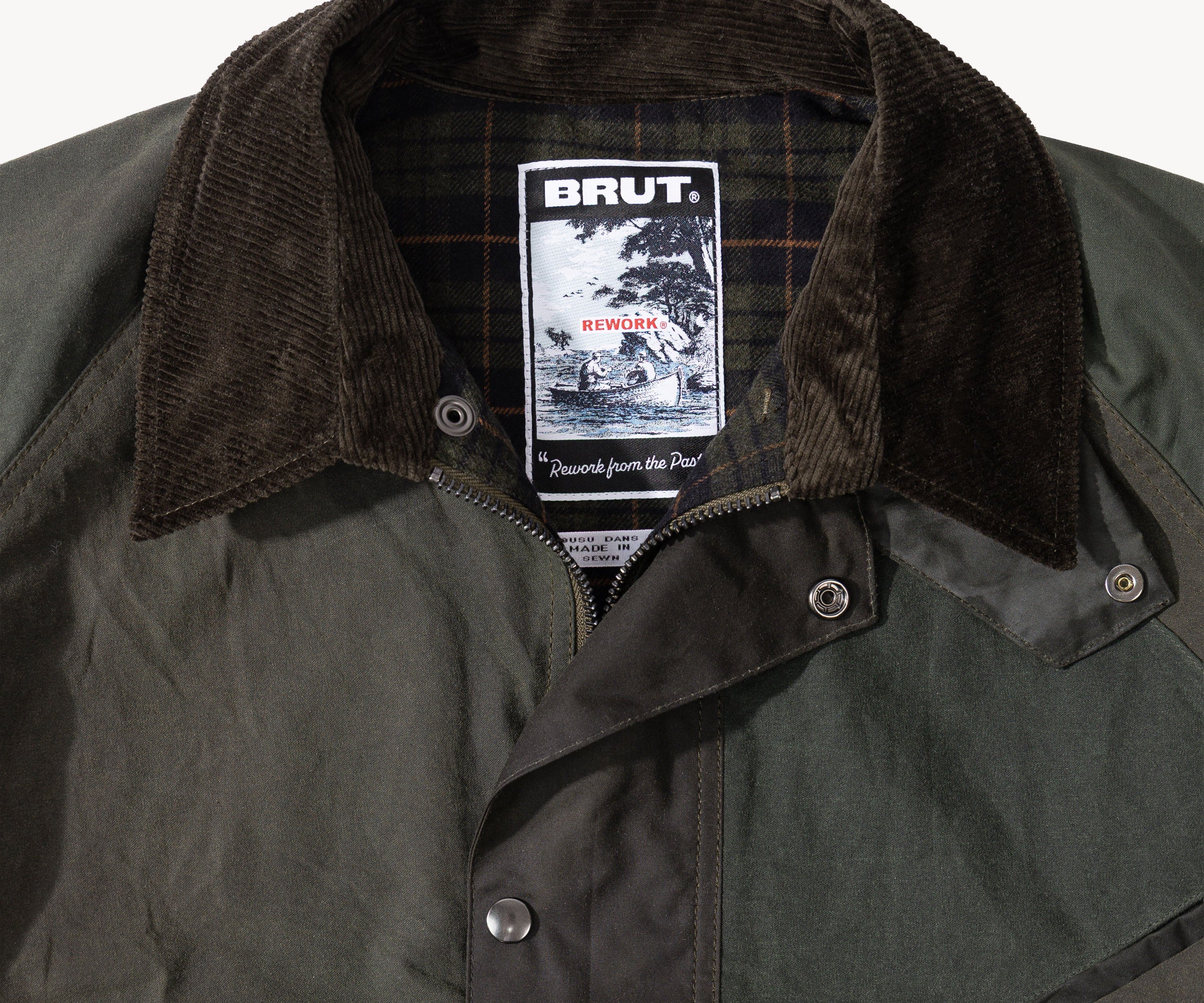REWORK® KEEPER WAX JACKET - N° 027 Coats & Jackets MEDIUM / GREEN - BRUT Clothing US
