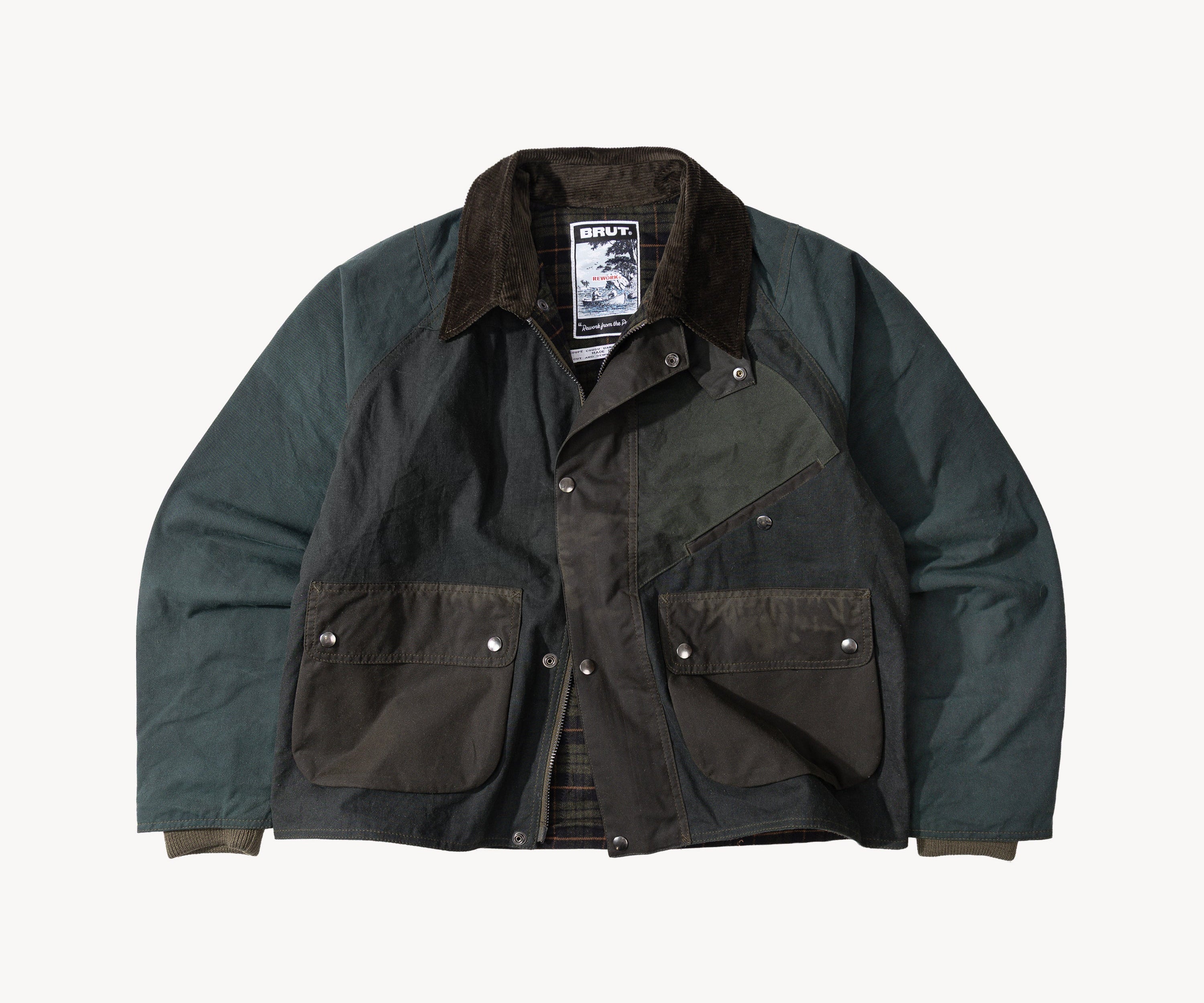 REWORK® KEEPER WAX JACKET - N° 028 Coats & Jackets MEDIUM / GREEN - BRUT Clothing US