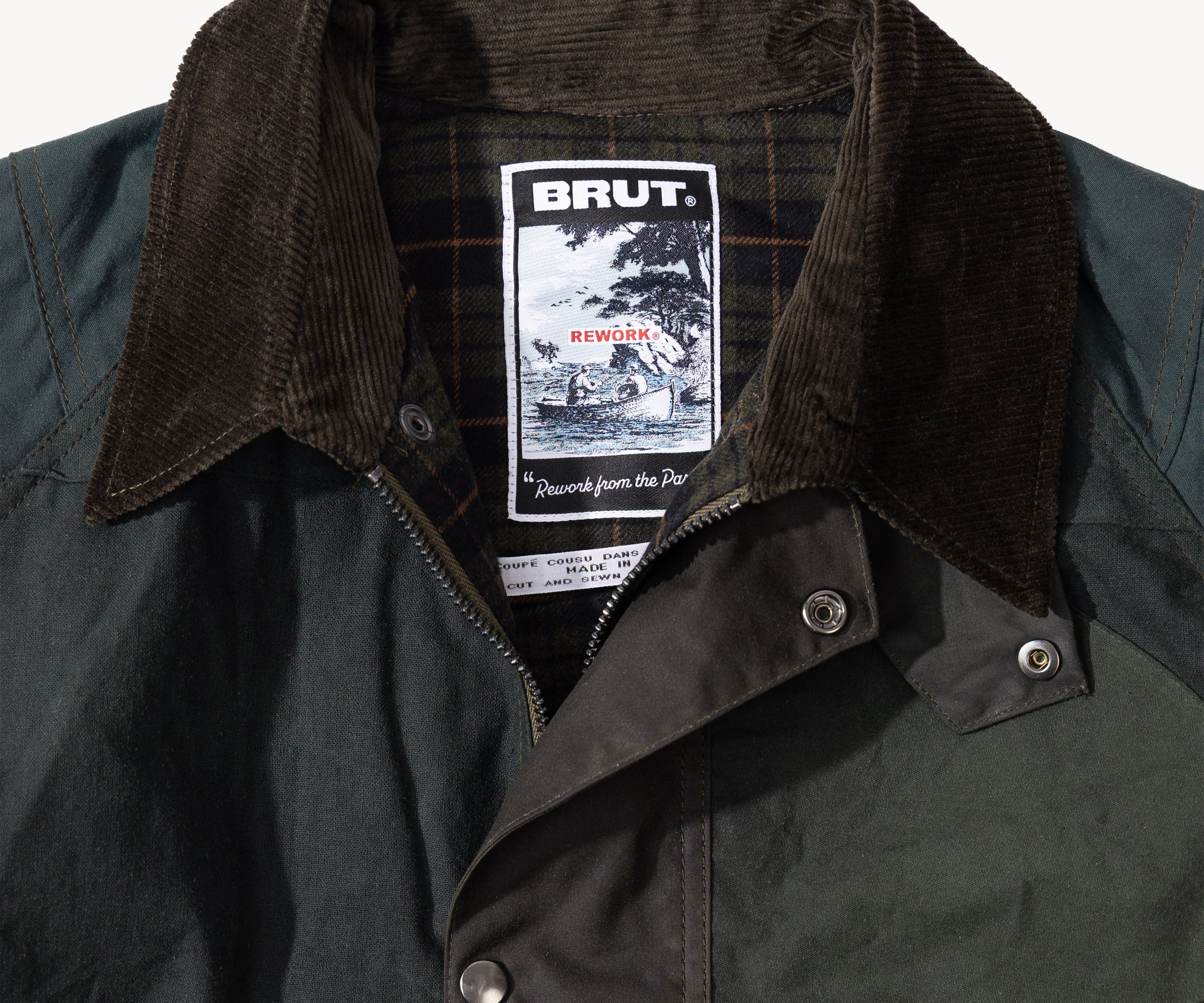 REWORK® KEEPER WAX JACKET - N° 028 Coats & Jackets MEDIUM / GREEN - BRUT Clothing US