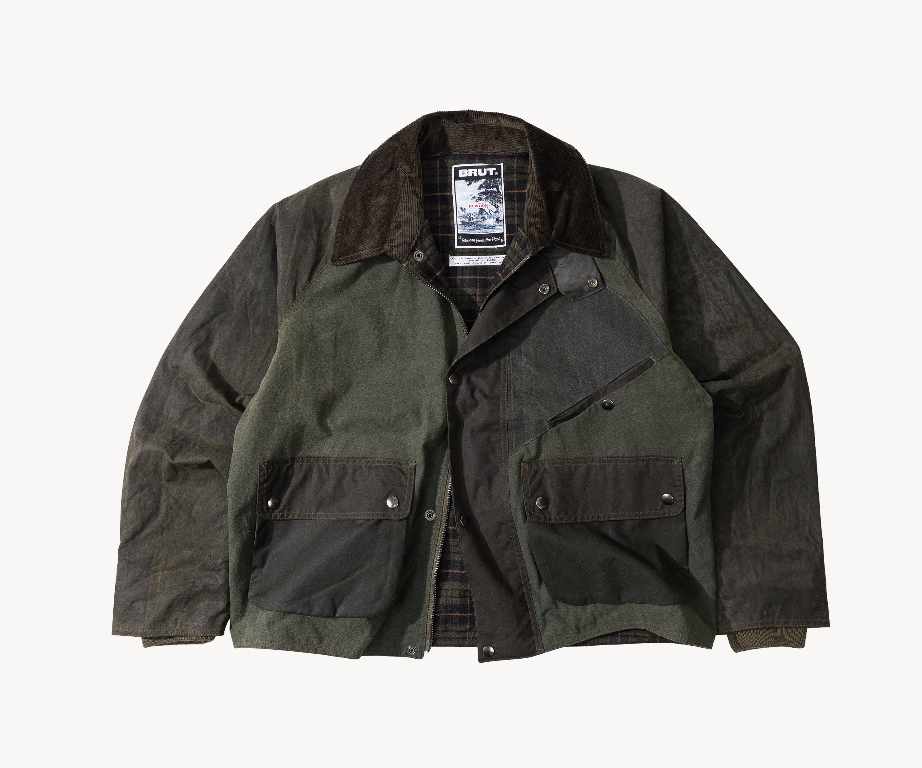REWORK® KEEPER WAX JACKET - N° 029 Coats & Jackets MEDIUM / GREEN - BRUT Clothing US
