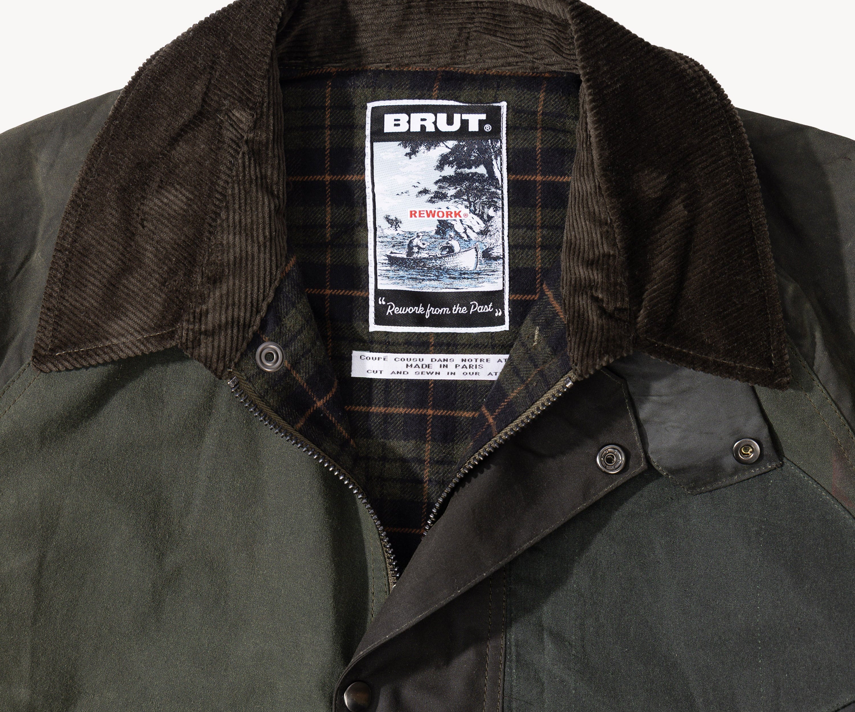 REWORK® KEEPER WAX JACKET - N° 029 Coats & Jackets MEDIUM / GREEN - BRUT Clothing US