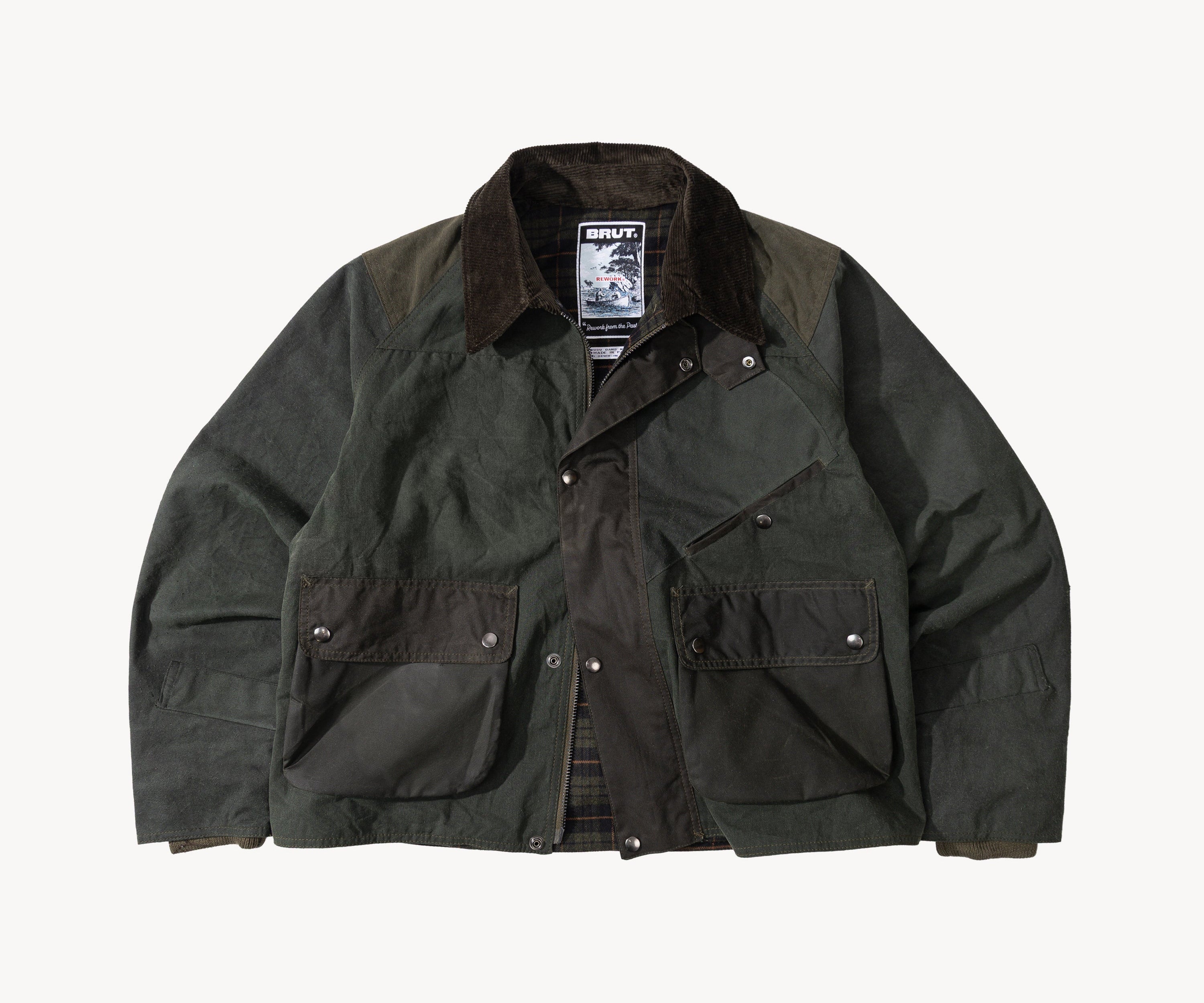REWORK® KEEPER WAX JACKET - N° 030 Coats & Jackets MEDIUM / GREEN - BRUT Clothing US