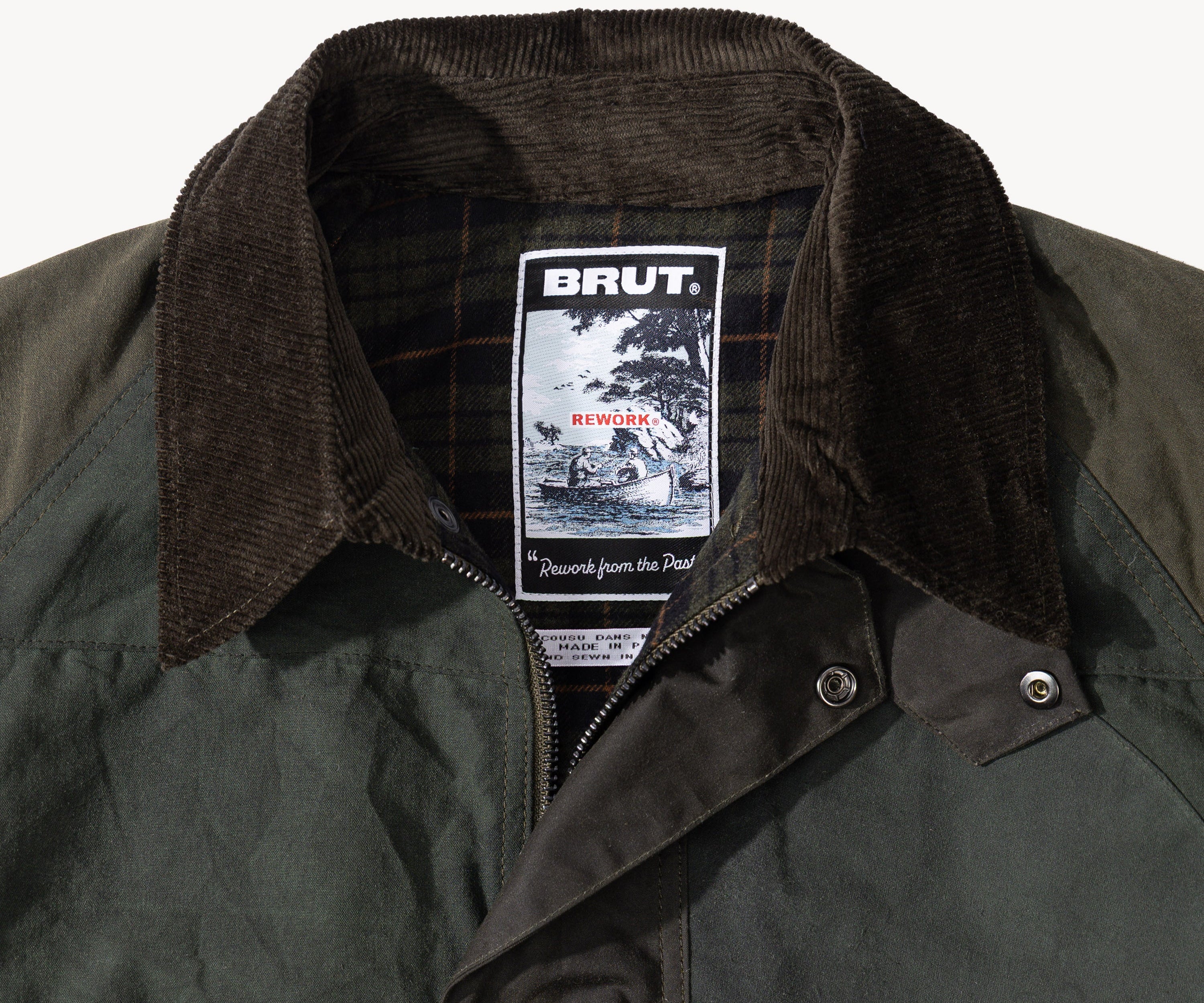 REWORK® KEEPER WAX JACKET - N° 030 Coats & Jackets MEDIUM / GREEN - BRUT Clothing US