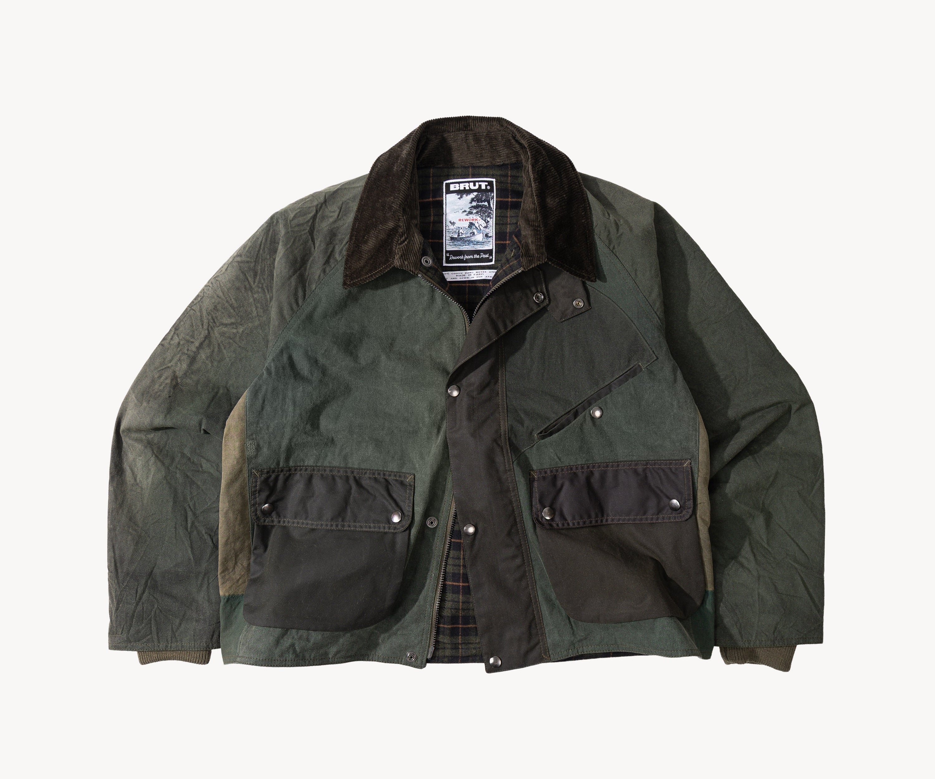 REWORK® KEEPER WAX JACKET - N° 031 Coats & Jackets MEDIUM / GREEN - BRUT Clothing US
