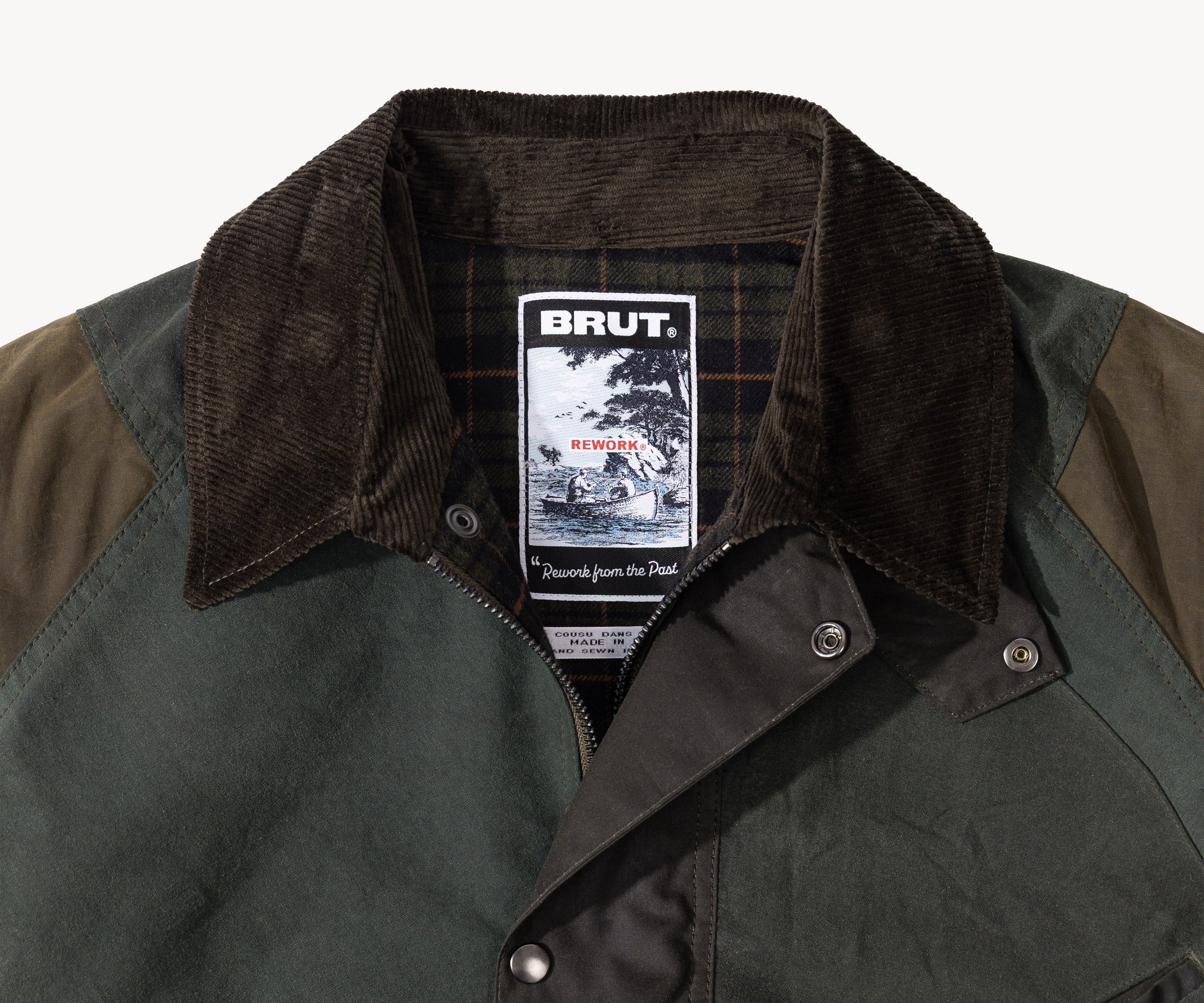 REWORK® KEEPER WAX JACKET - N° 032 Coats & Jackets MEDIUM / GREEN - BRUT Clothing US
