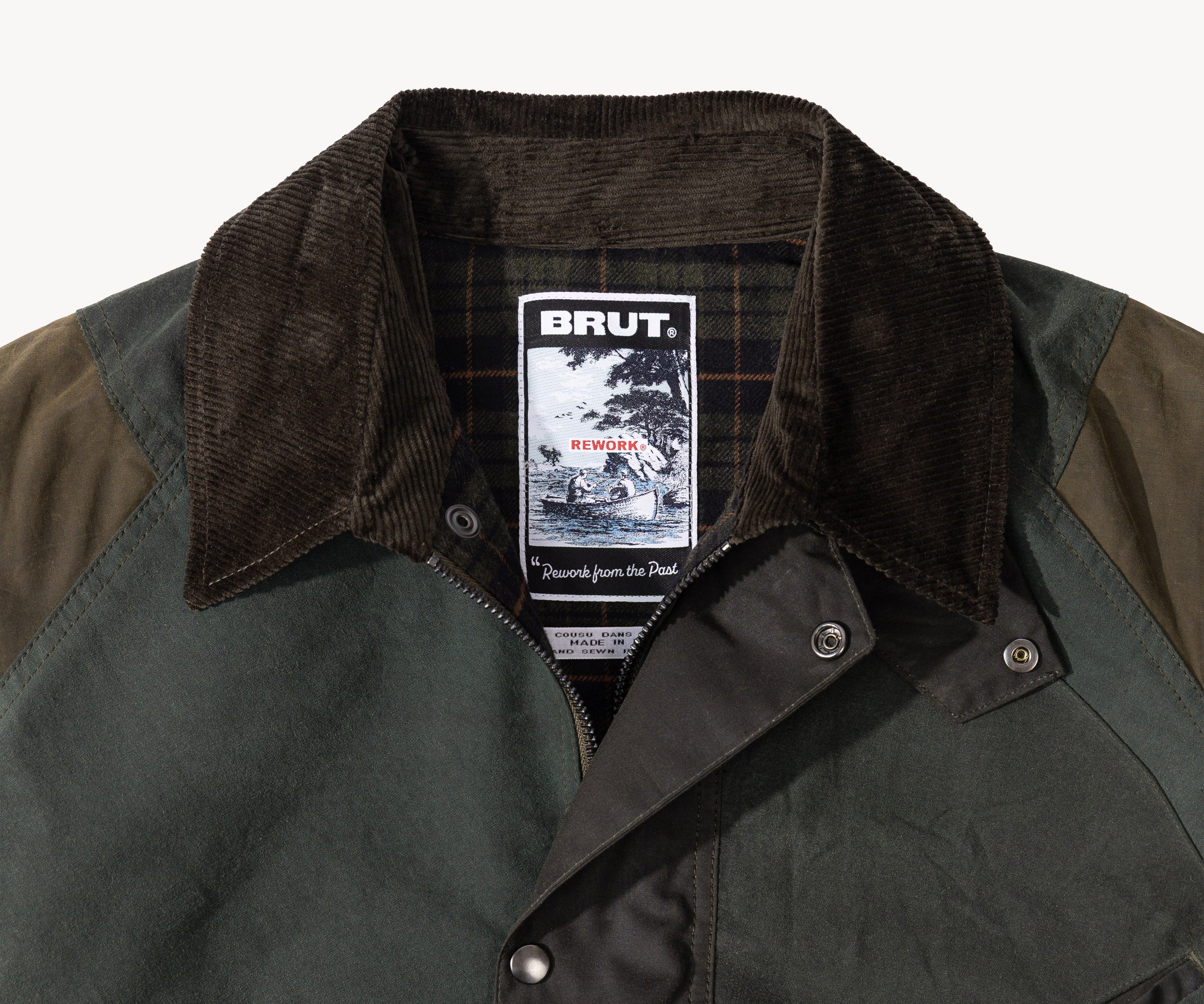 REWORK® KEEPER WAX JACKET - N° 032 Coats & Jackets MEDIUM / GREEN - BRUT Clothing US