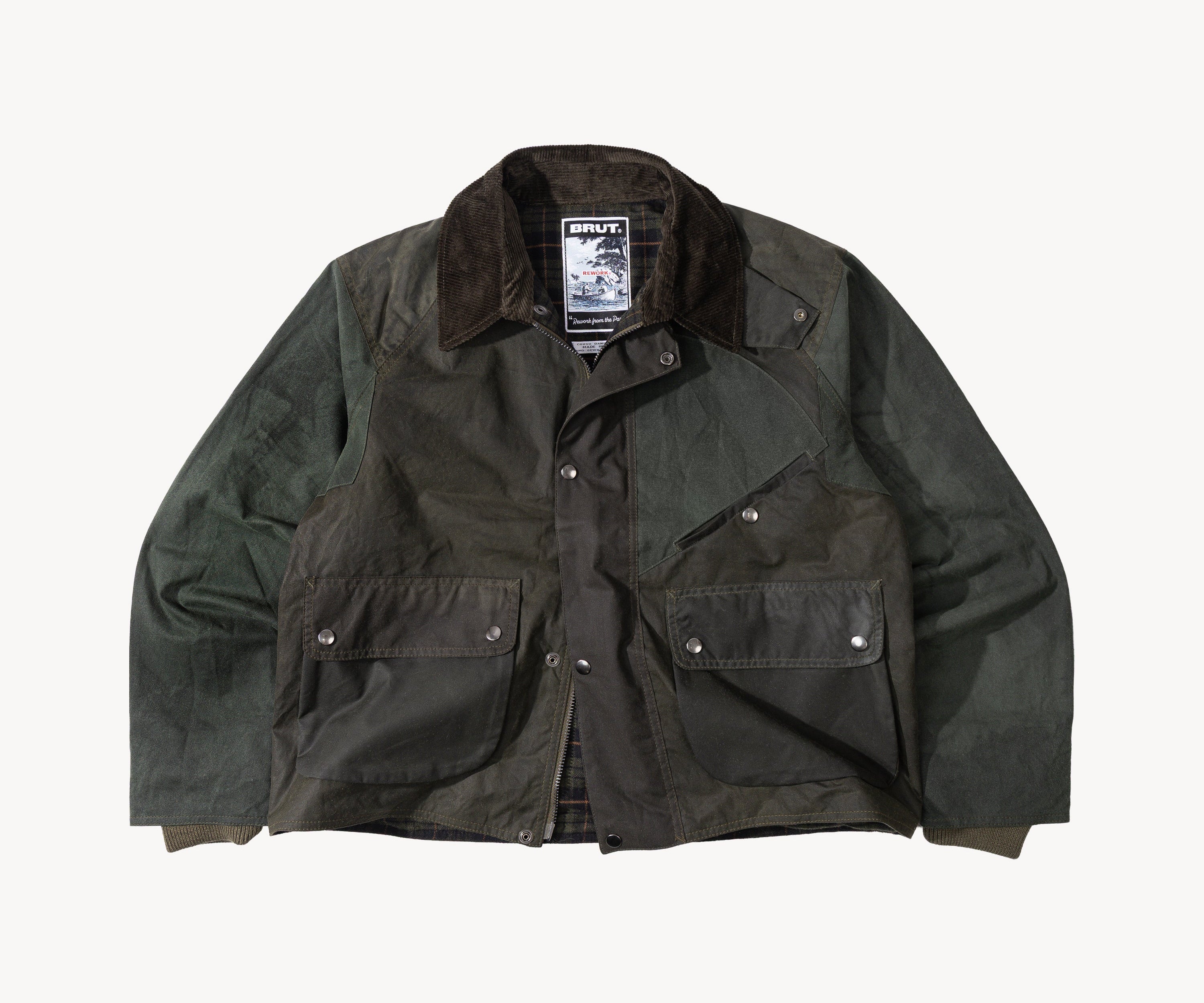 REWORK® KEEPER WAX JACKET - N° 033 Coats & Jackets MEDIUM / GREEN - BRUT Clothing US